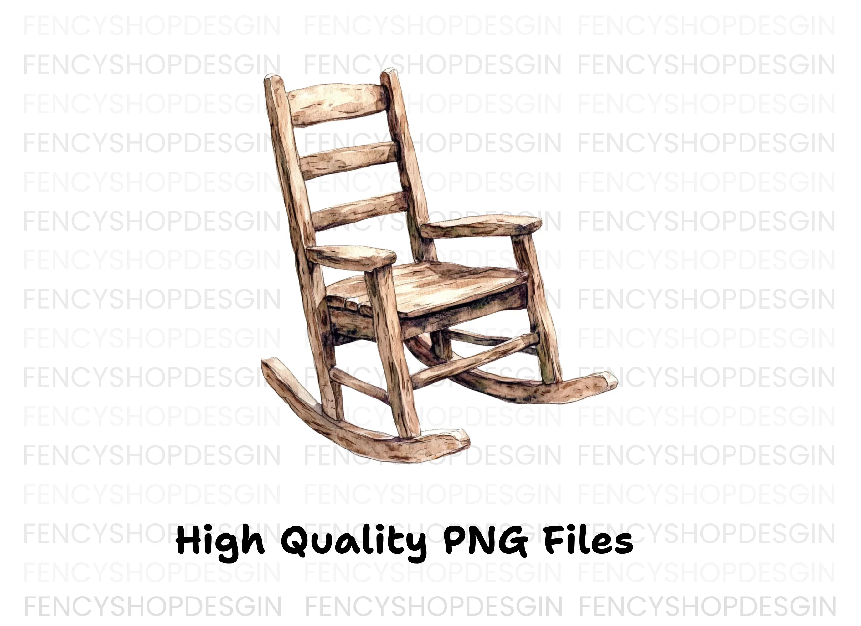 Vintage Rocking Chair Clipart Bundle - Image 4