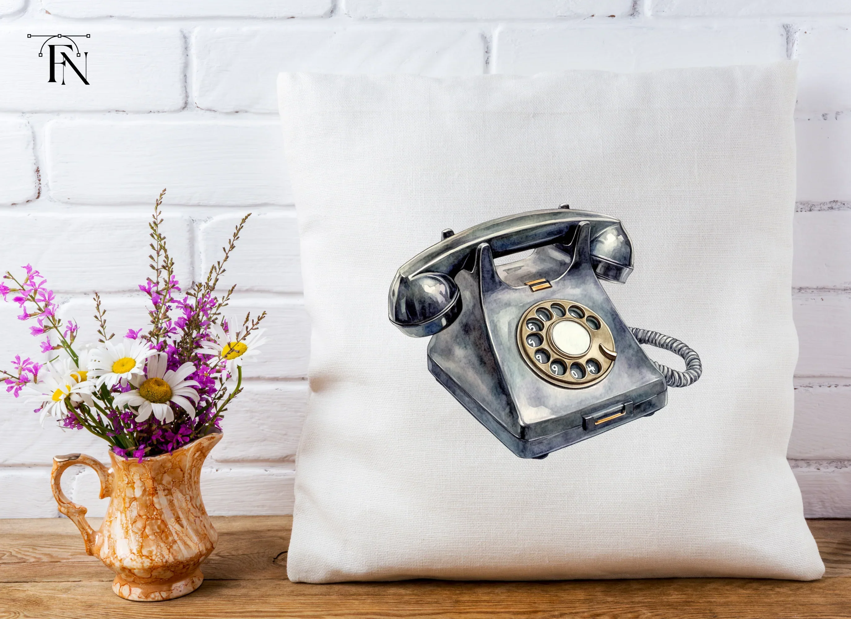 Vintage Rotary Phone Clipart Bundle - Image 4