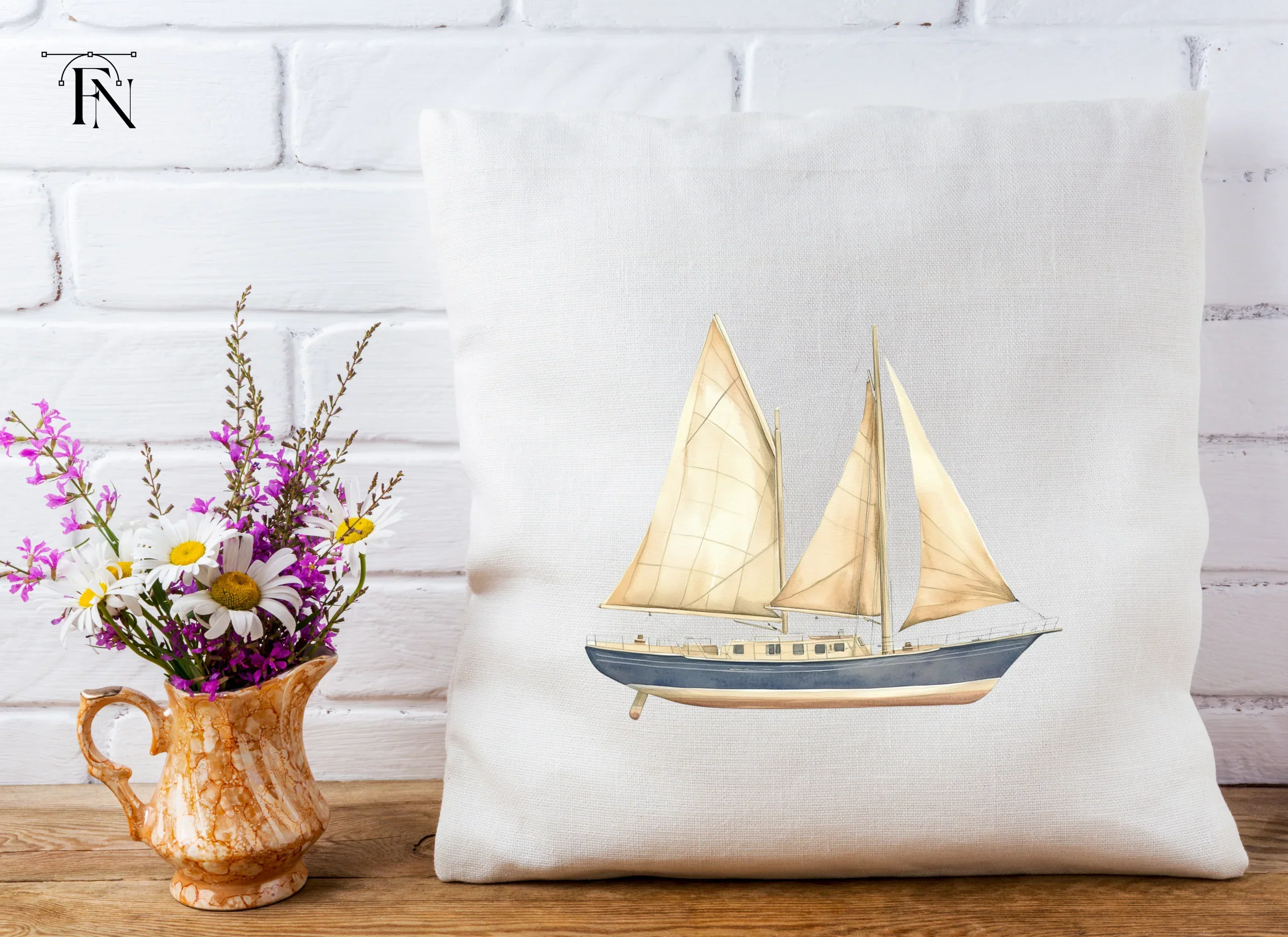 Vintage Sailboat Clipart Bundle - Image 5