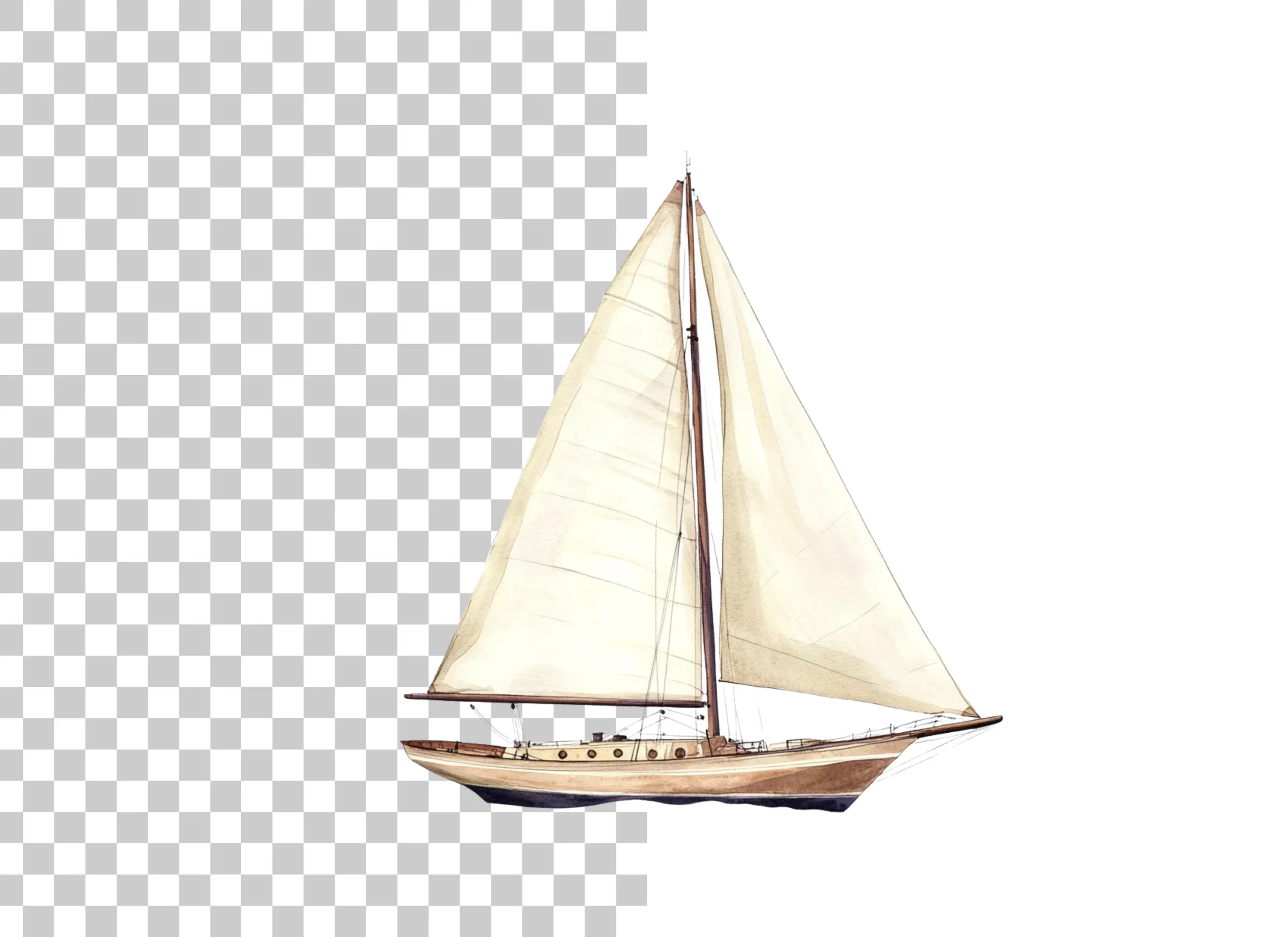 Vintage Sailboat Clipart Bundle - Image 2