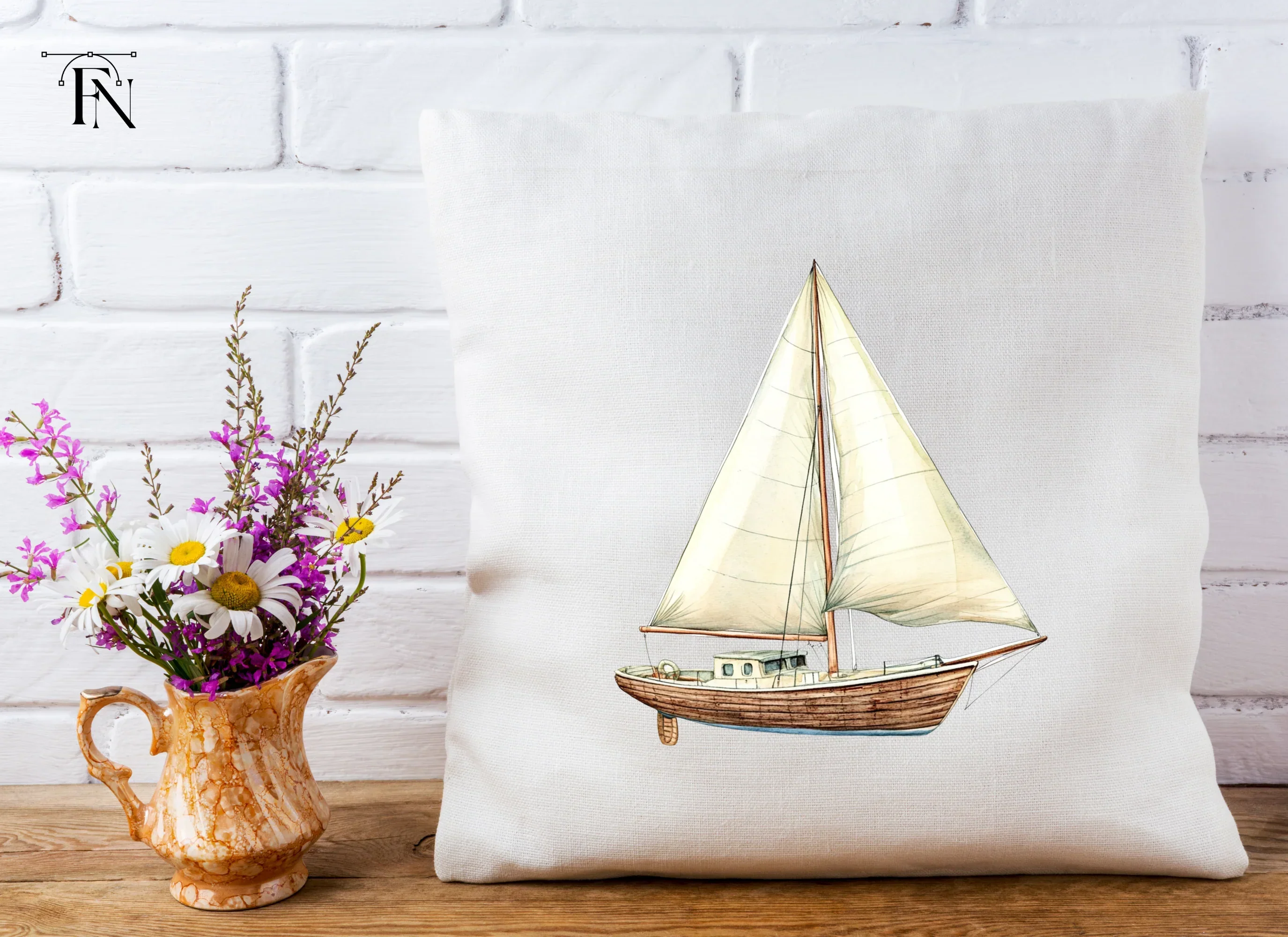 Vintage Sailboat Clipart Bundle - Image 5