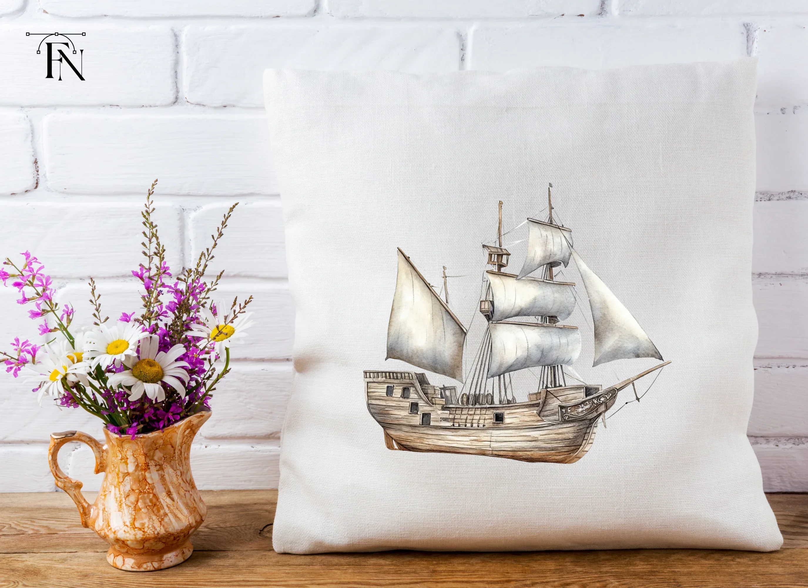 Vintage Sailing Ship Clipart Bundle - Image 3