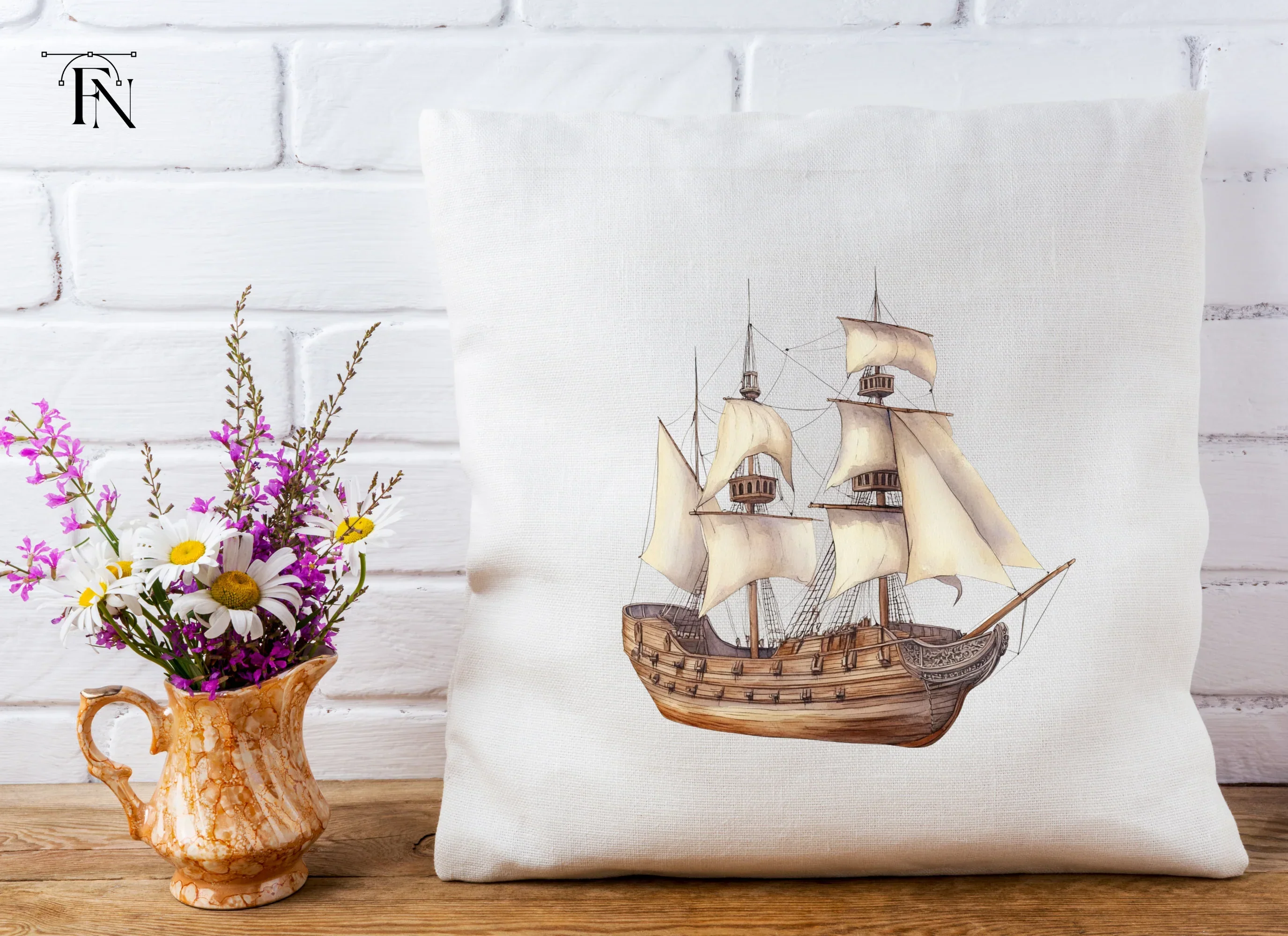 Vintage Sailing Ships Clipart Bundle - Image 5