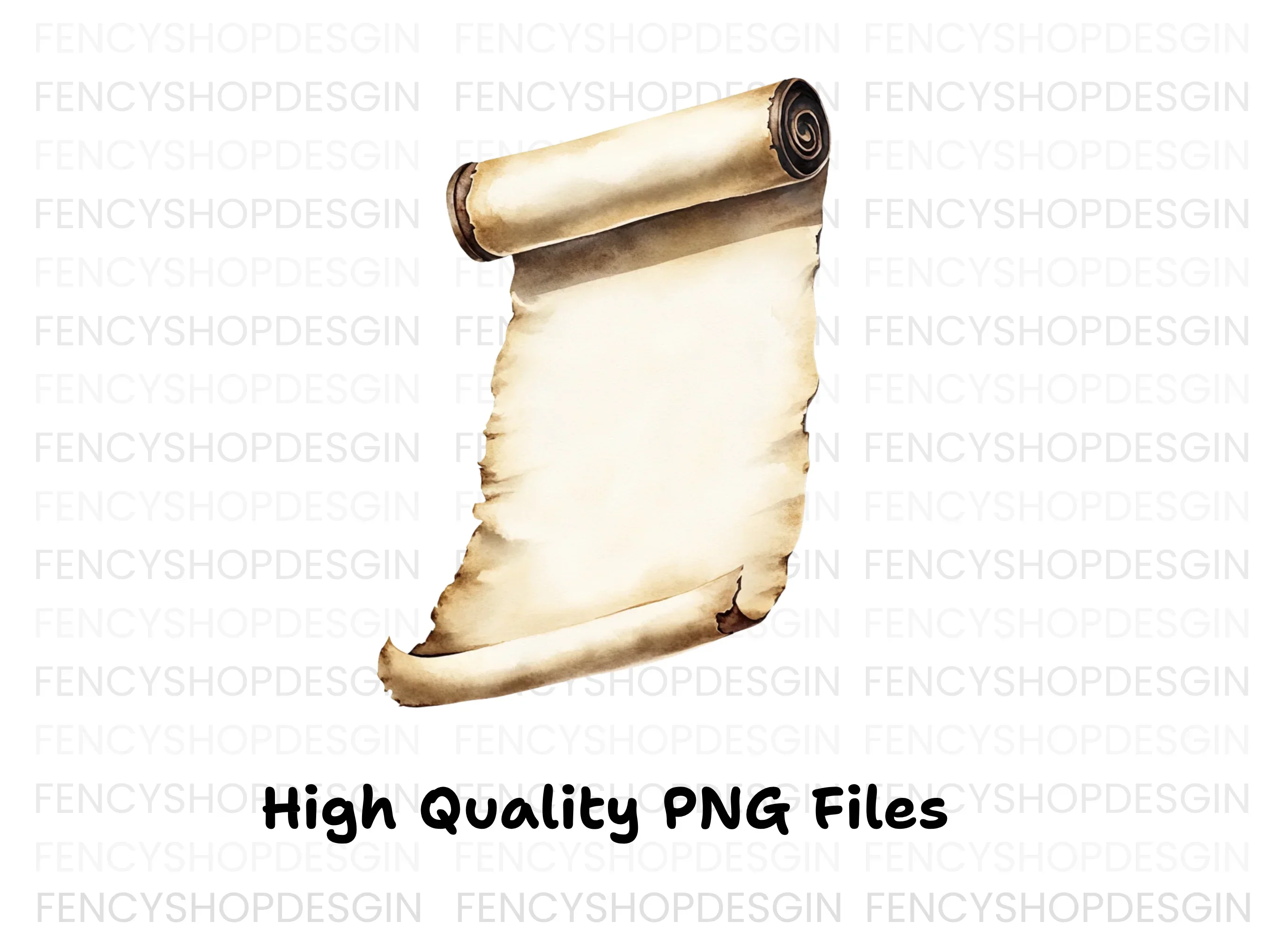 Vintage Scroll Blank Parchment Clipart Bundle - Image 3
