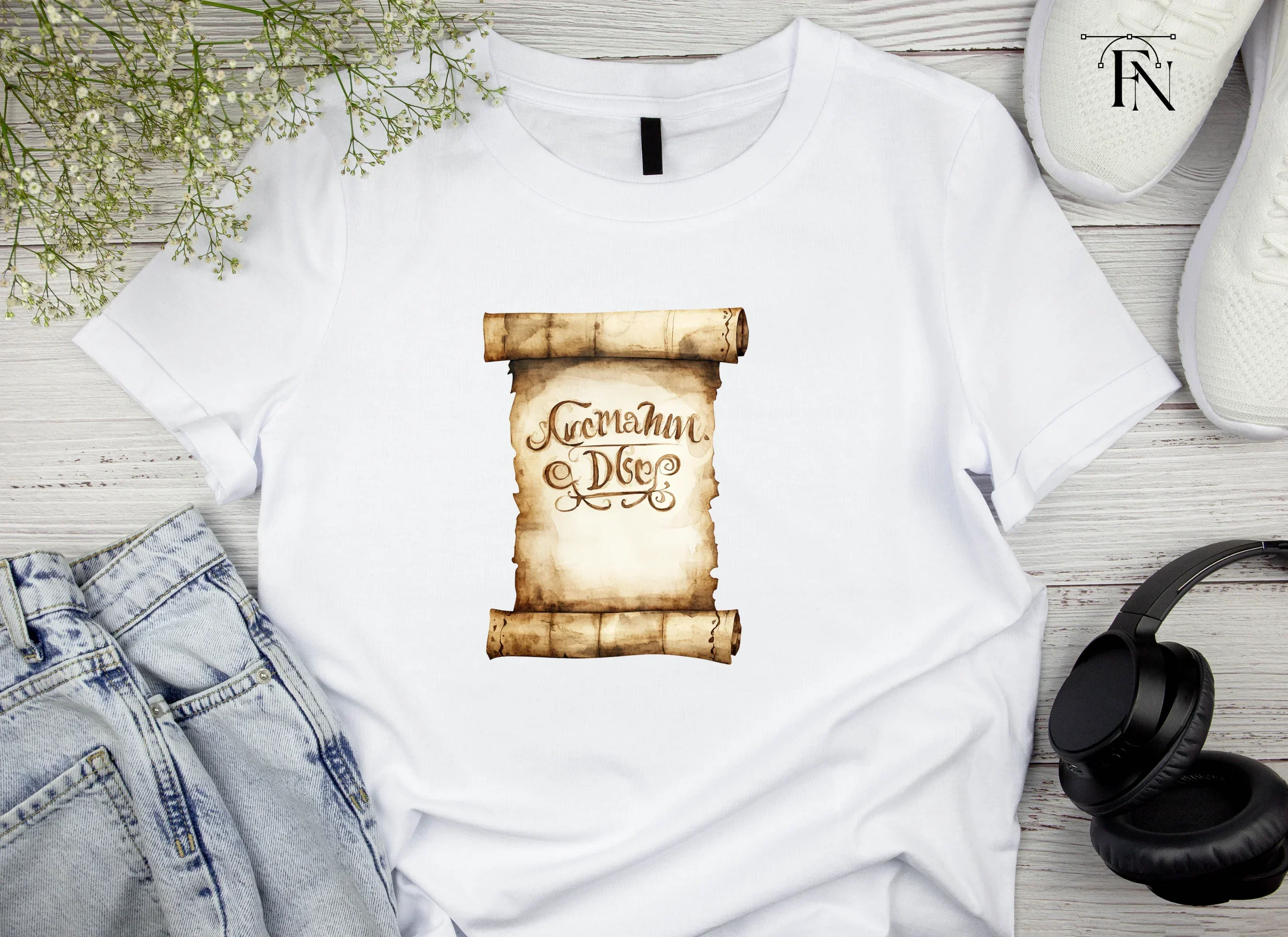 Vintage Scroll Calligraphy Clipart Bundle - Image 4