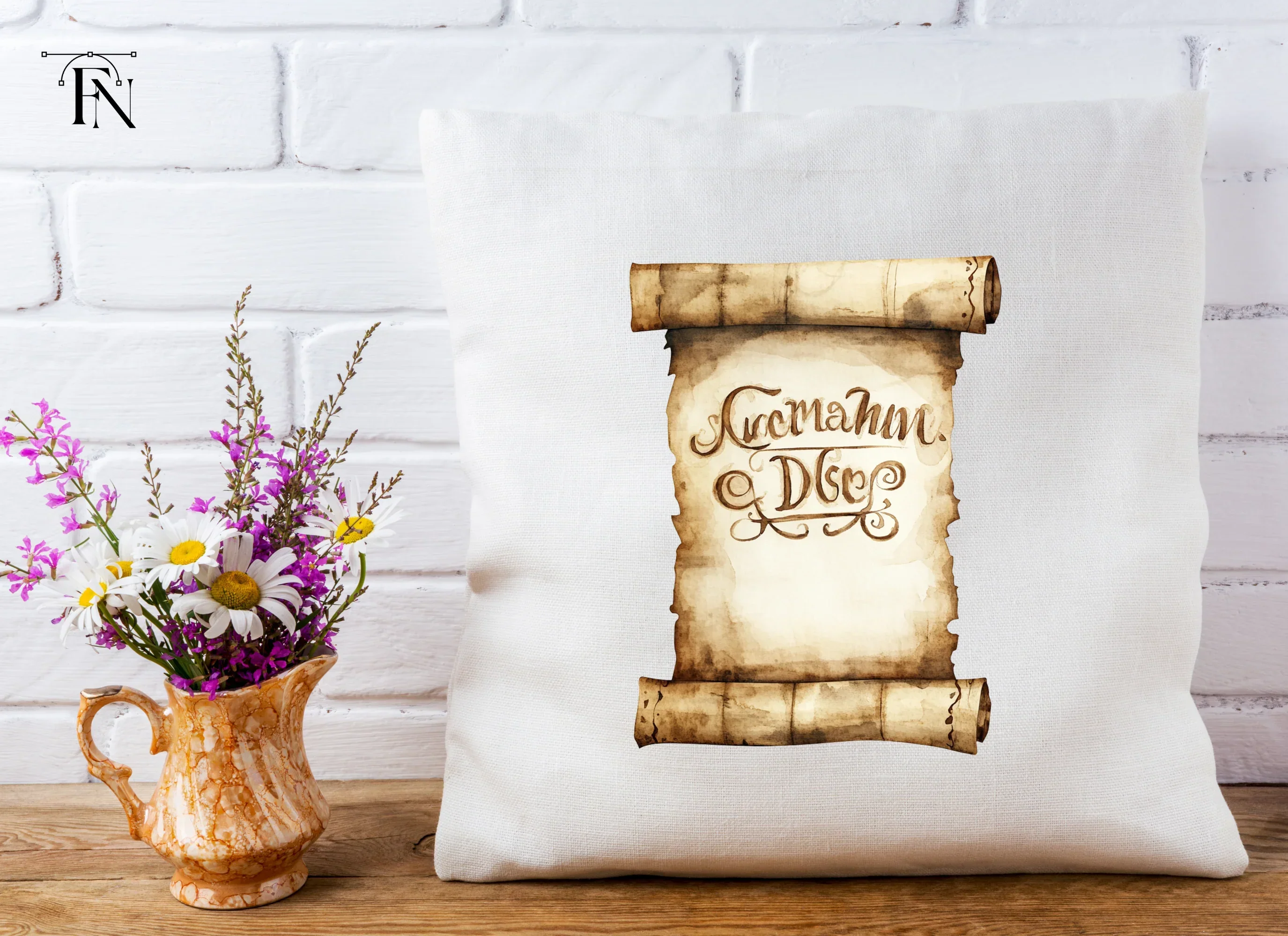 Vintage Scroll Calligraphy Clipart Bundle - Image 5