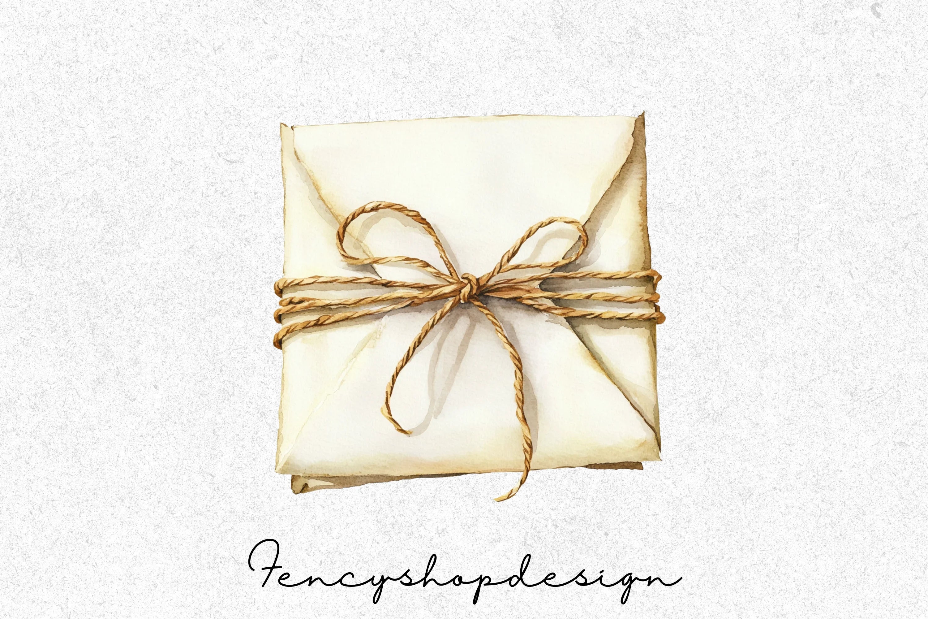 Vintage Scrolls Envelopes Clipart Bundle - Image 3