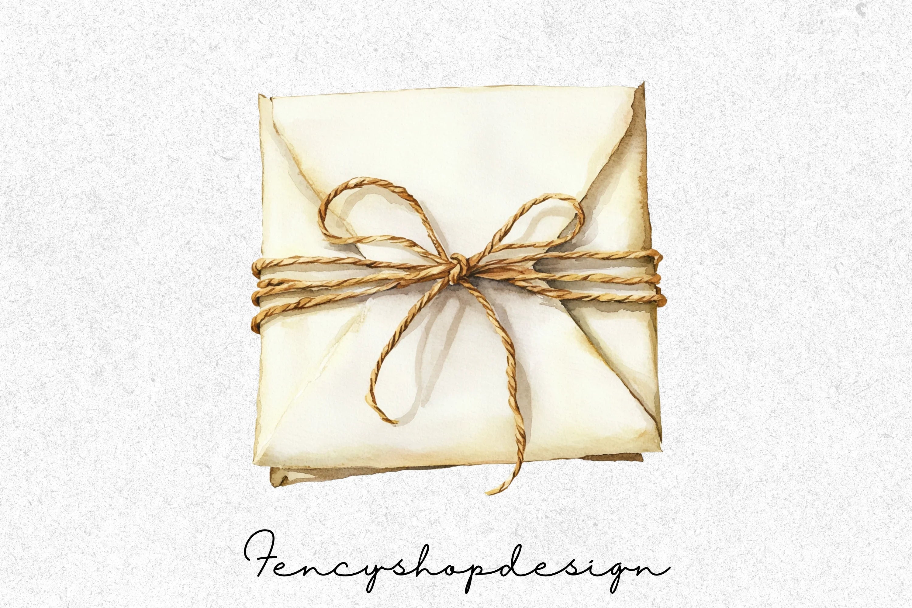 Vintage Scrolls Envelopes Clipart Bundle - Image 4