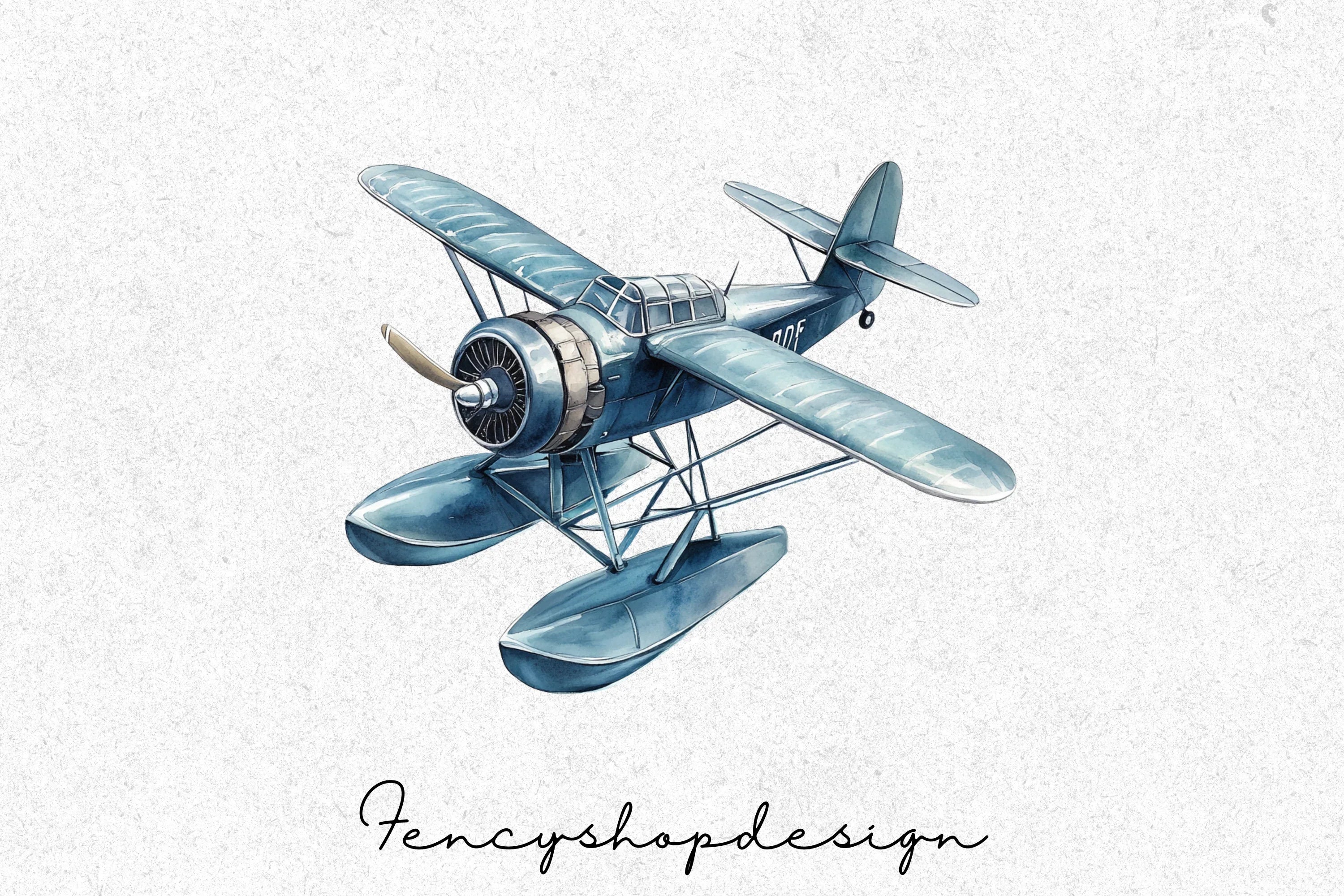 Vintage Seaplane Clipart Bundle - Image 6