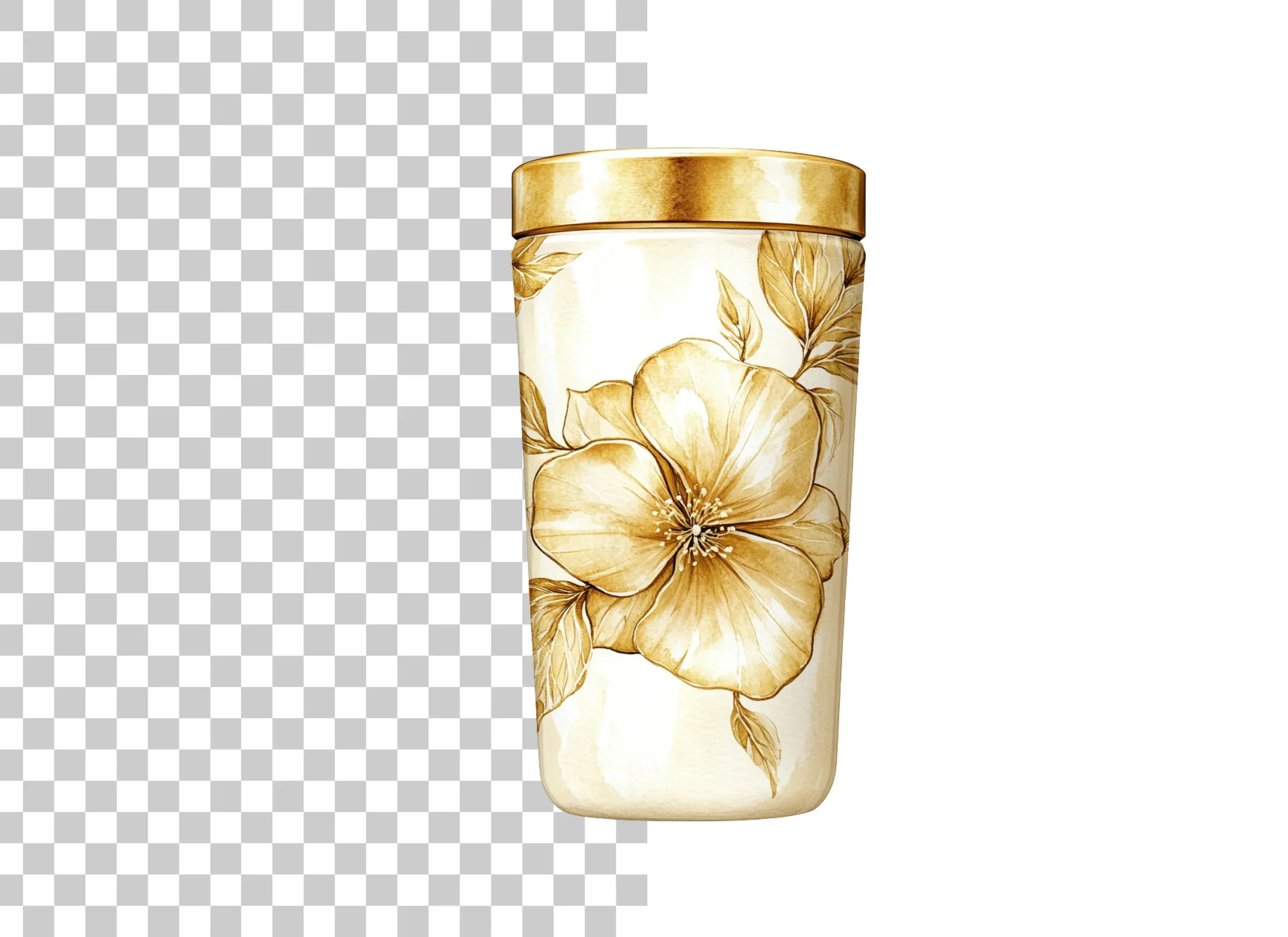 Vintage Sepia Floral Tumbler Clipart Bundle - Image 2