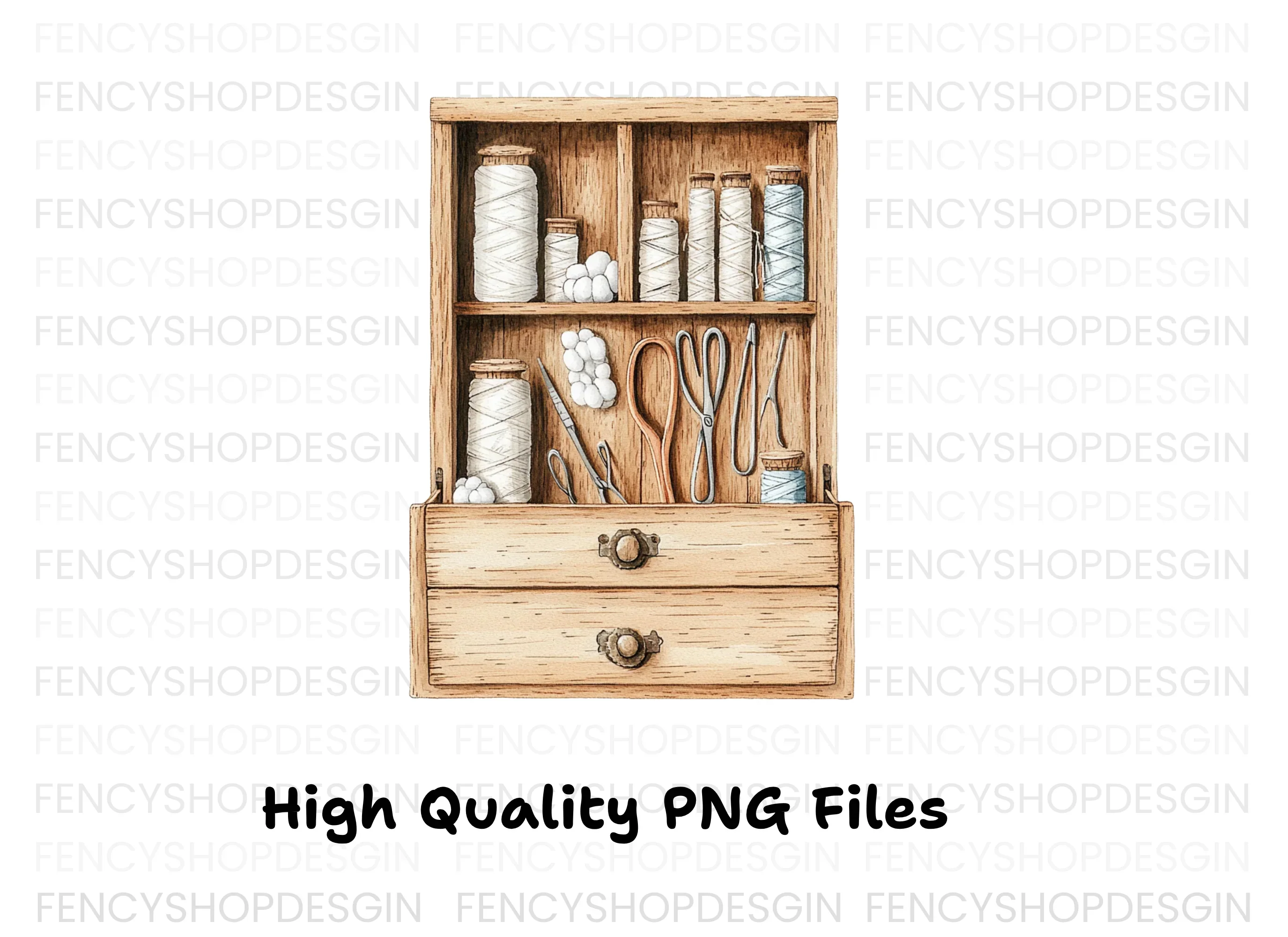 Vintage Sewing Clipart Bundle - Image 3