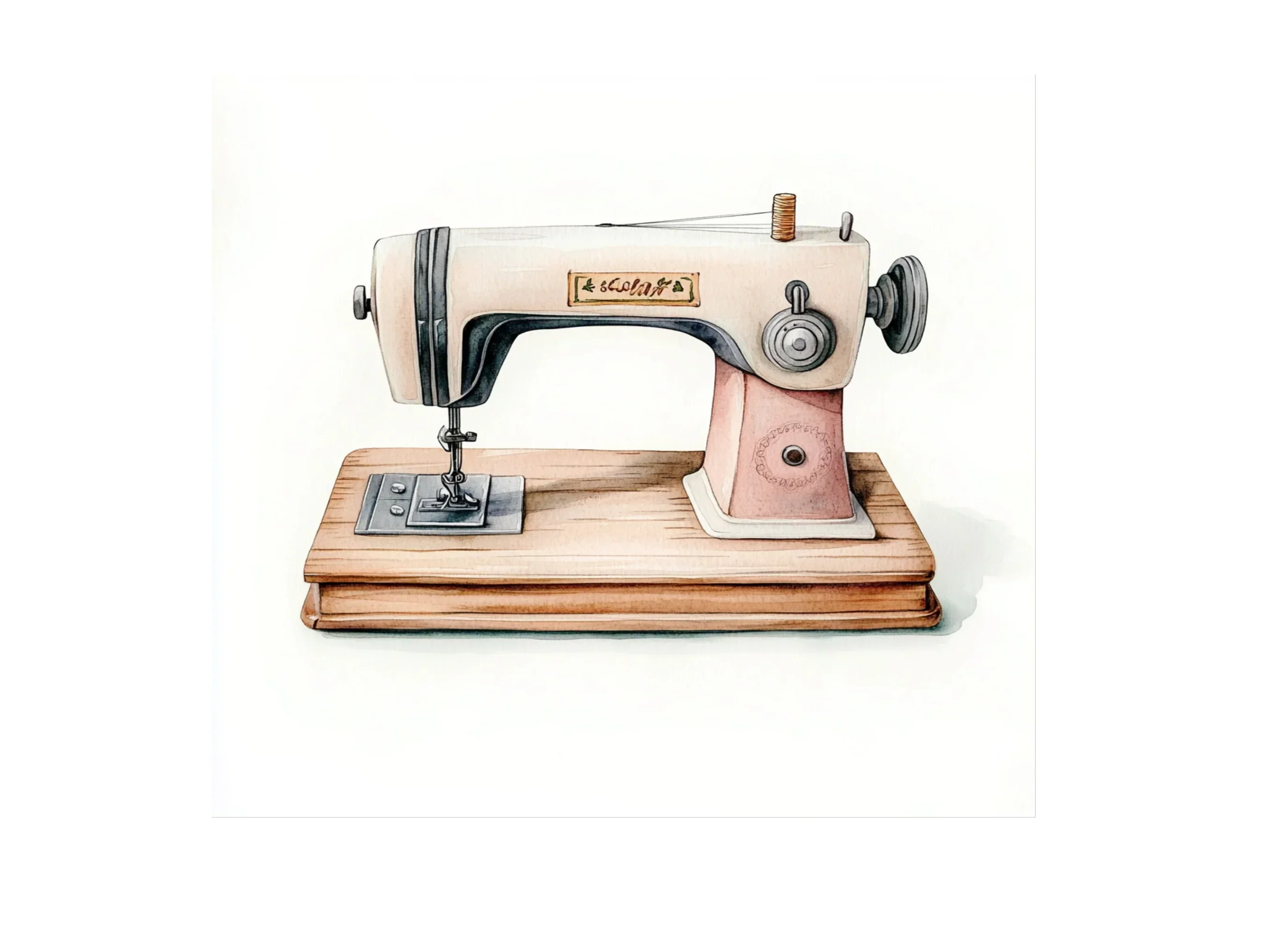 Vintage Sewing Machine Clipart Bundle - Image 3