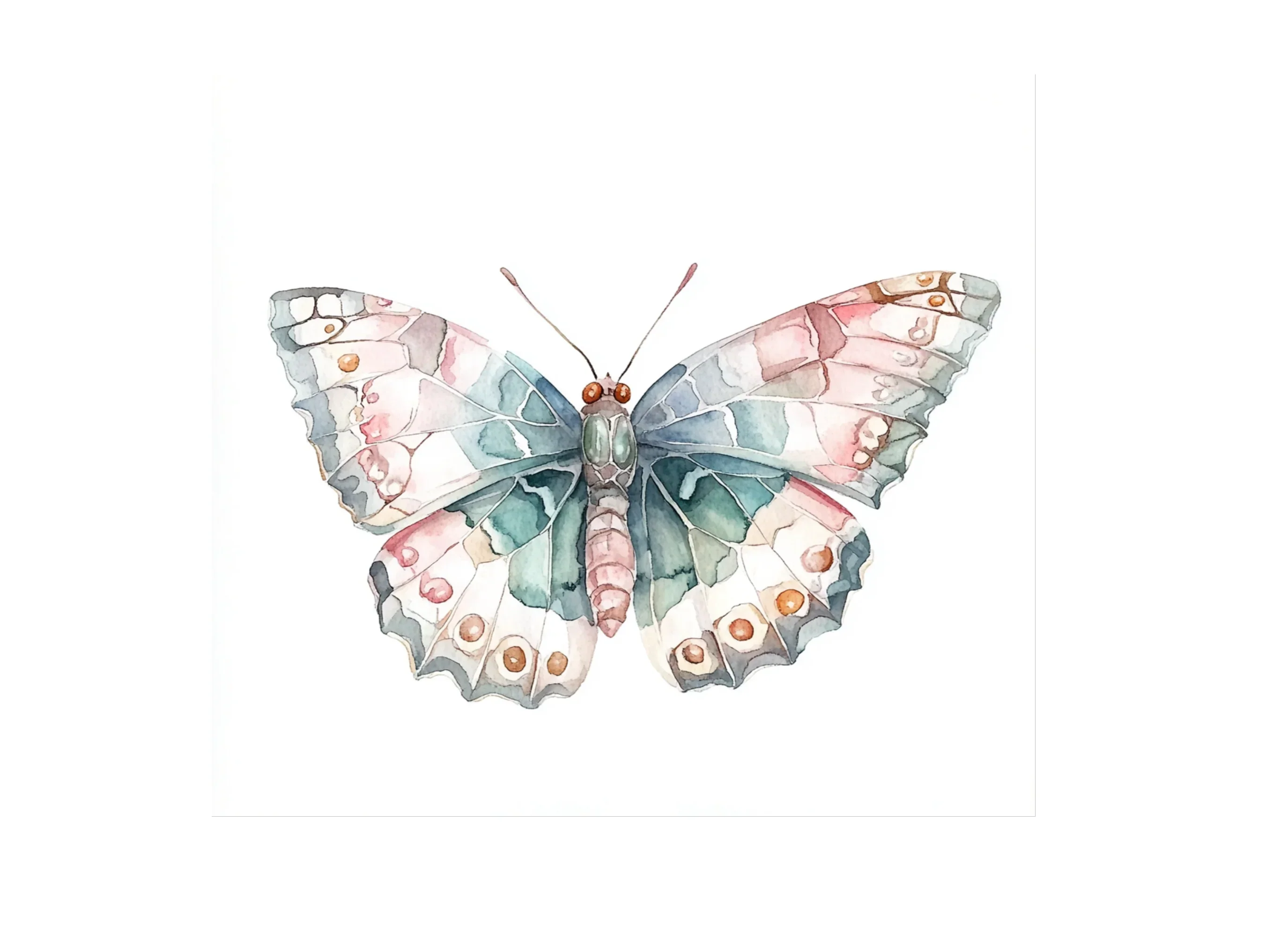 Vintage Stained Glass Butterfly Clipart Bundle - Image 3