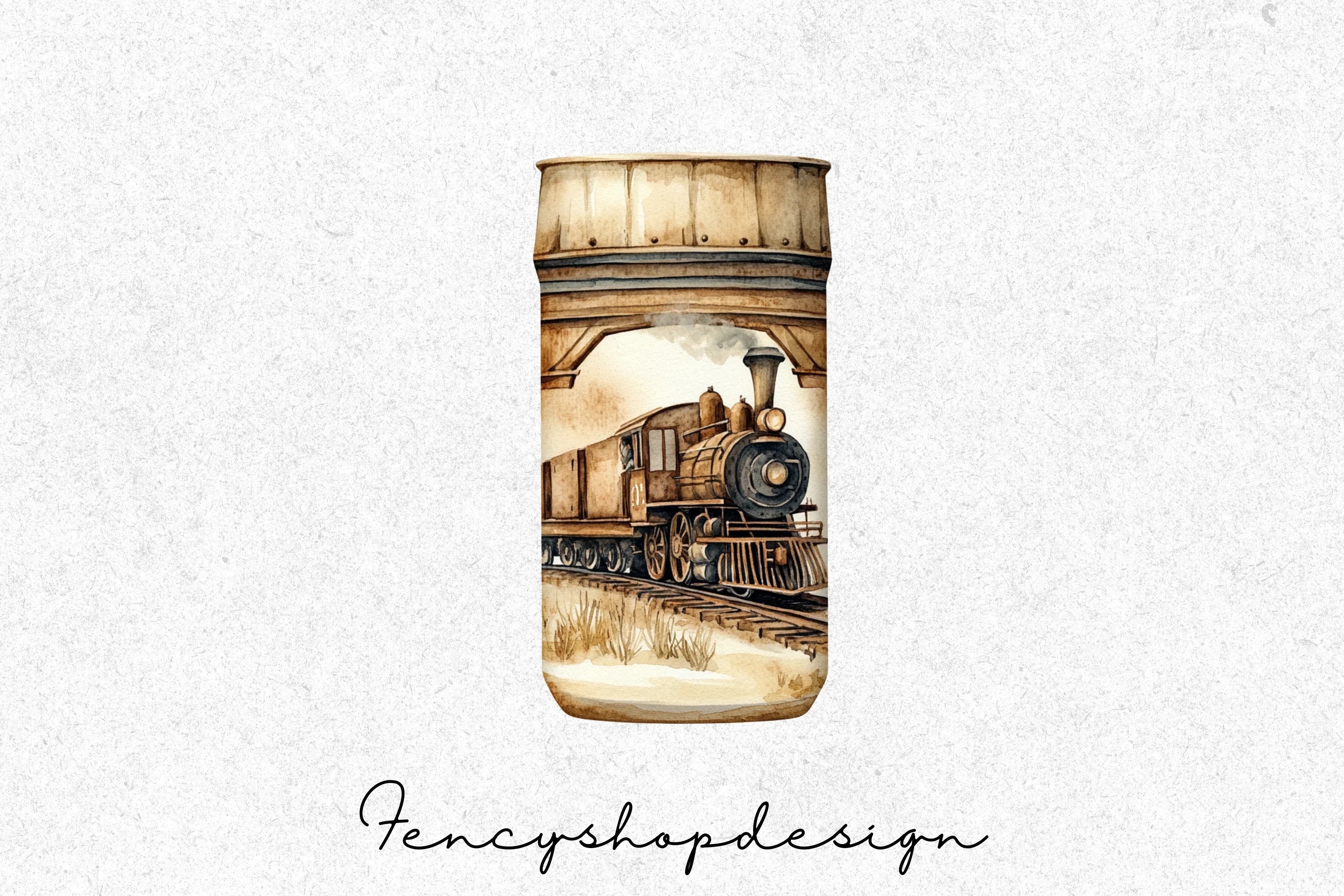 Vintage Steam Train Clipart Bundle - Image 3