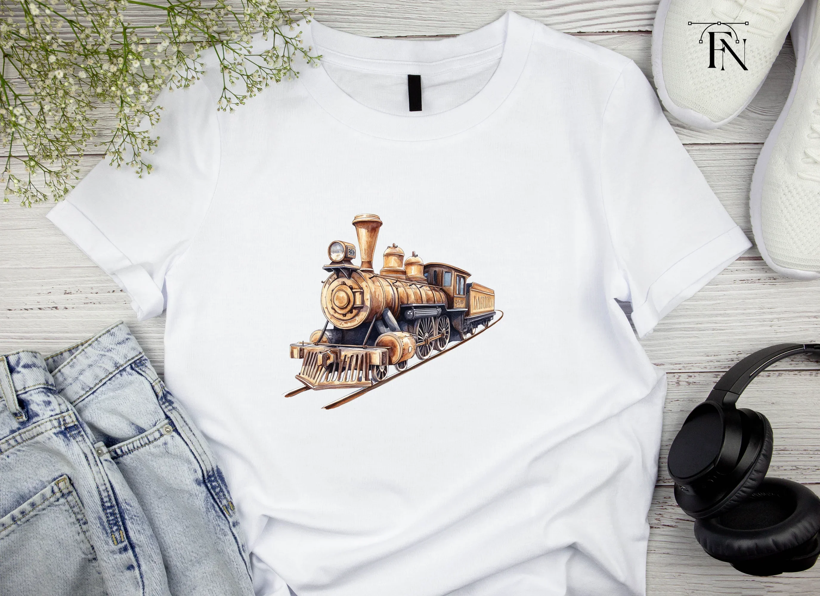 Vintage Steam Train Clipart Bundle - Image 4