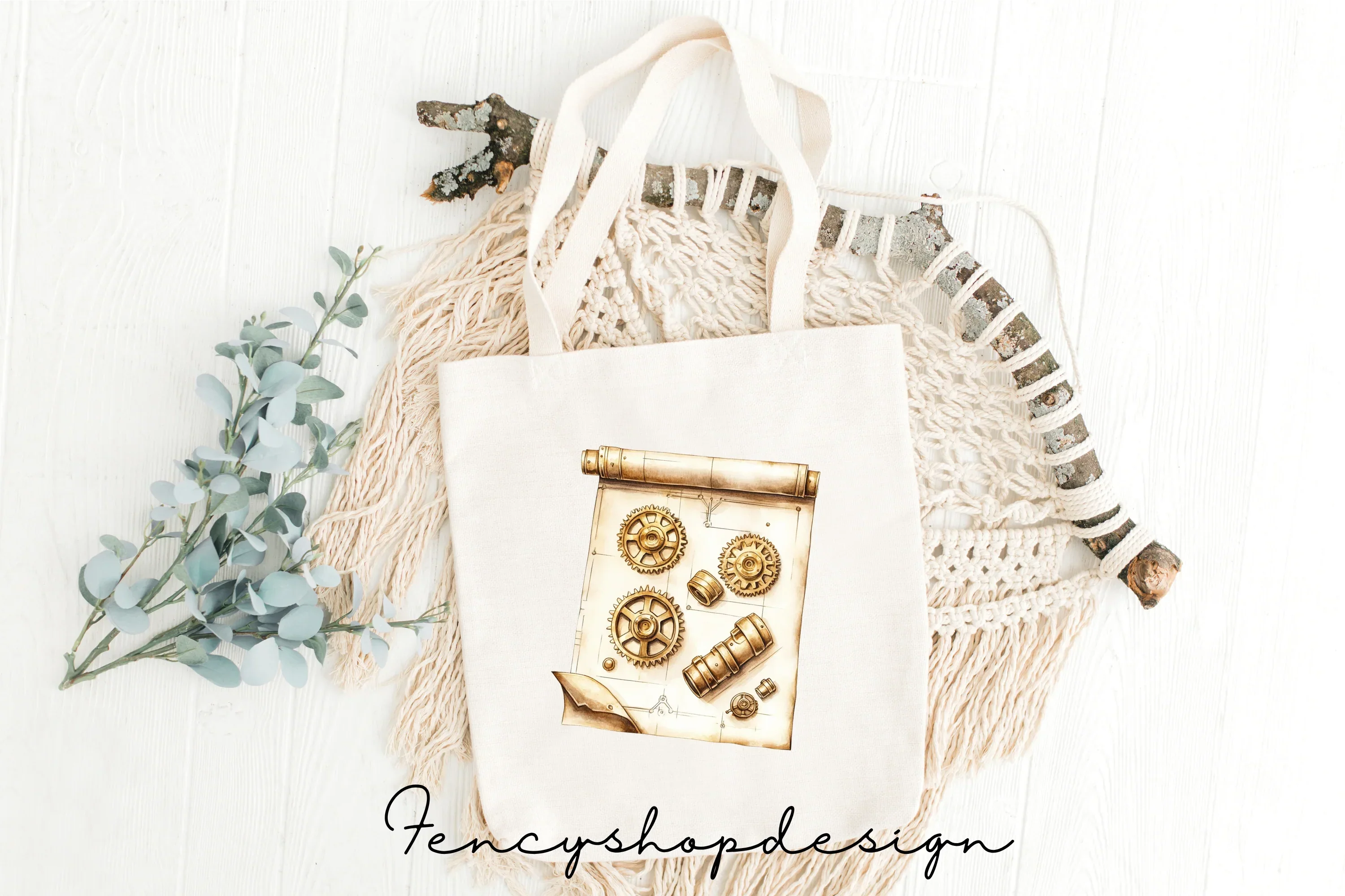 Vintage Steampunk Gears Clipart Bundle - Image 8