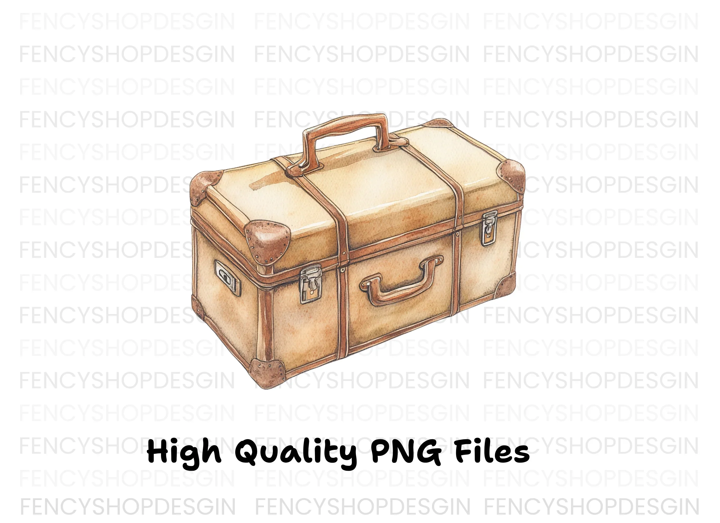 Vintage Suitcase Clipart Bundle - Image 2