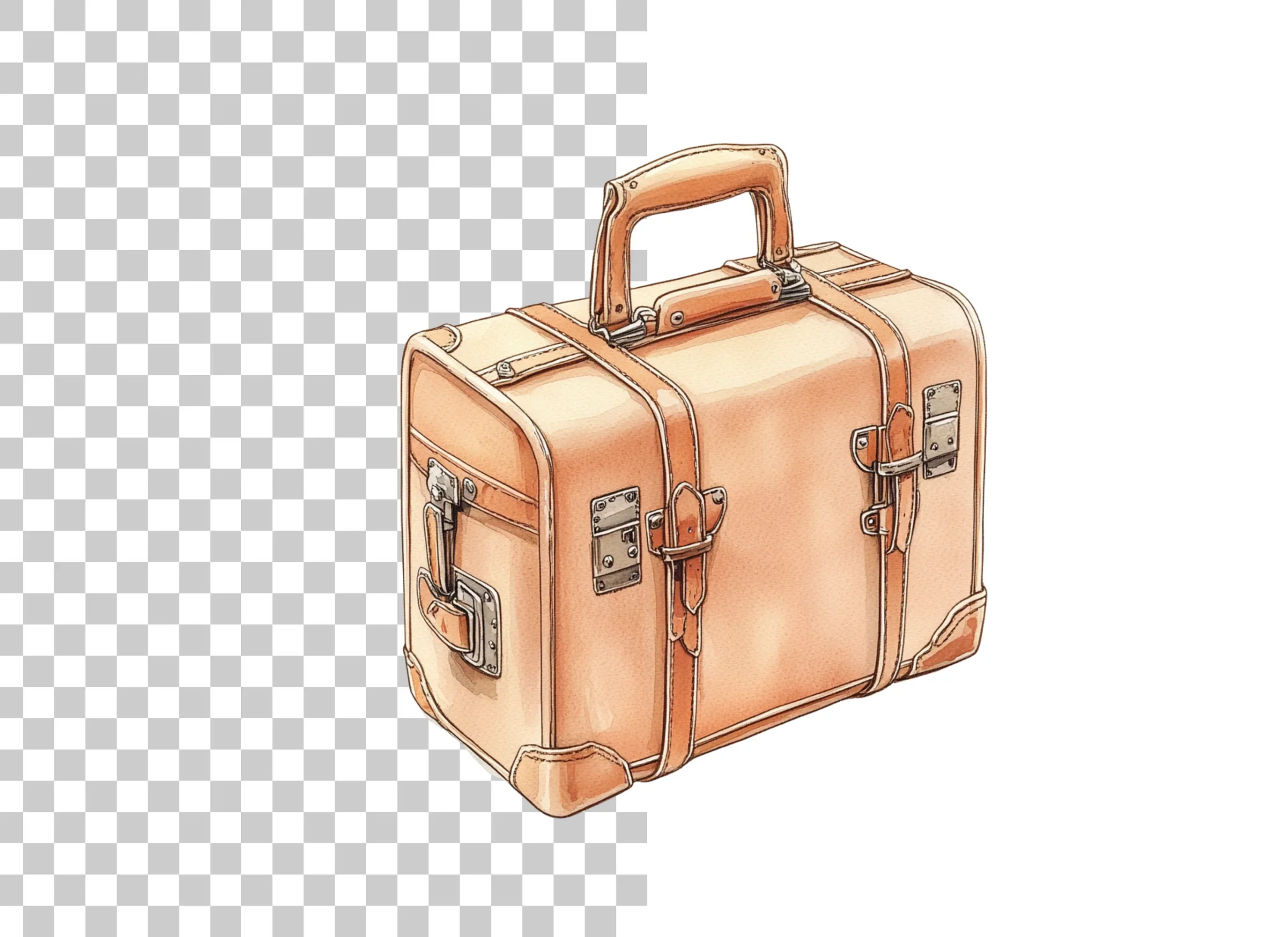 Vintage Suitcase Clipart Bundle - Image 6