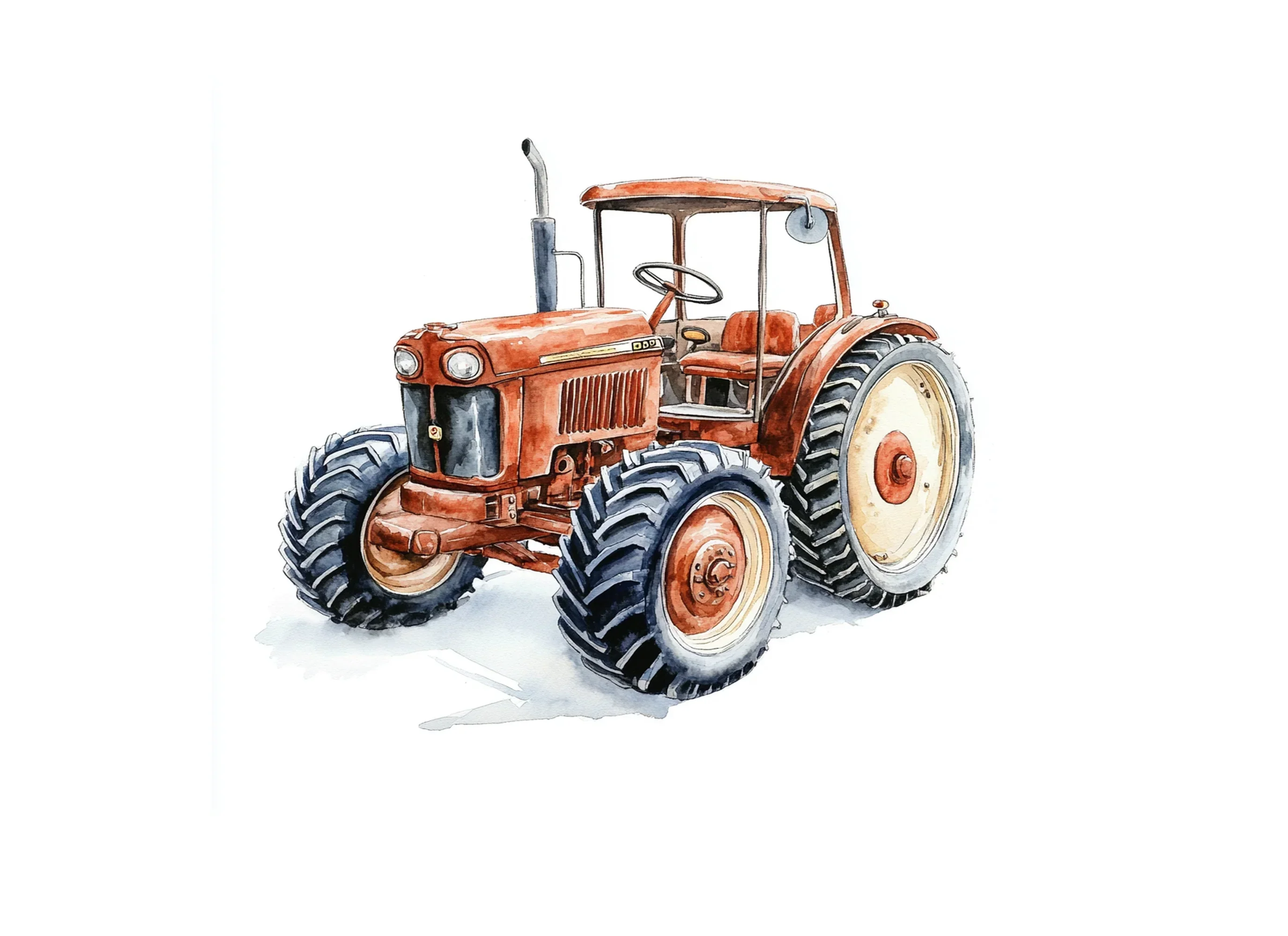 Vintage Tractor Clipart Bundle - Image 3
