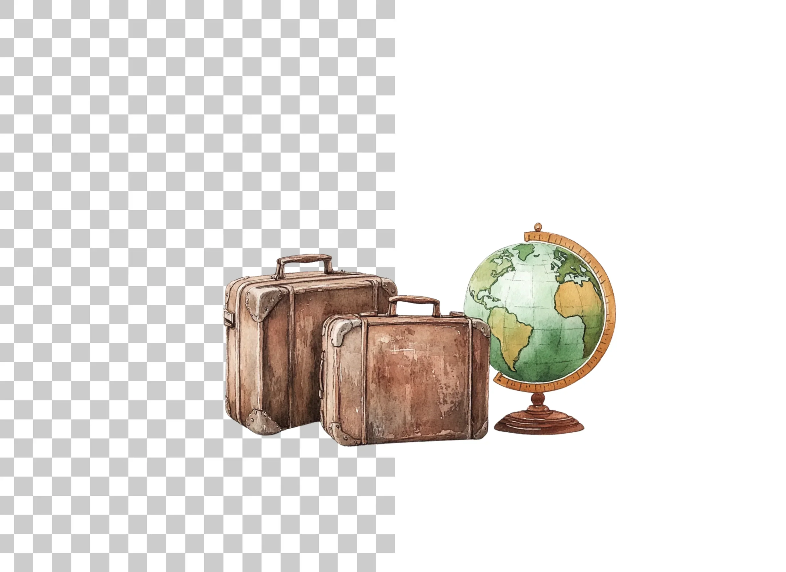 Vintage Travel Globes Clipart Bundle - Image 2