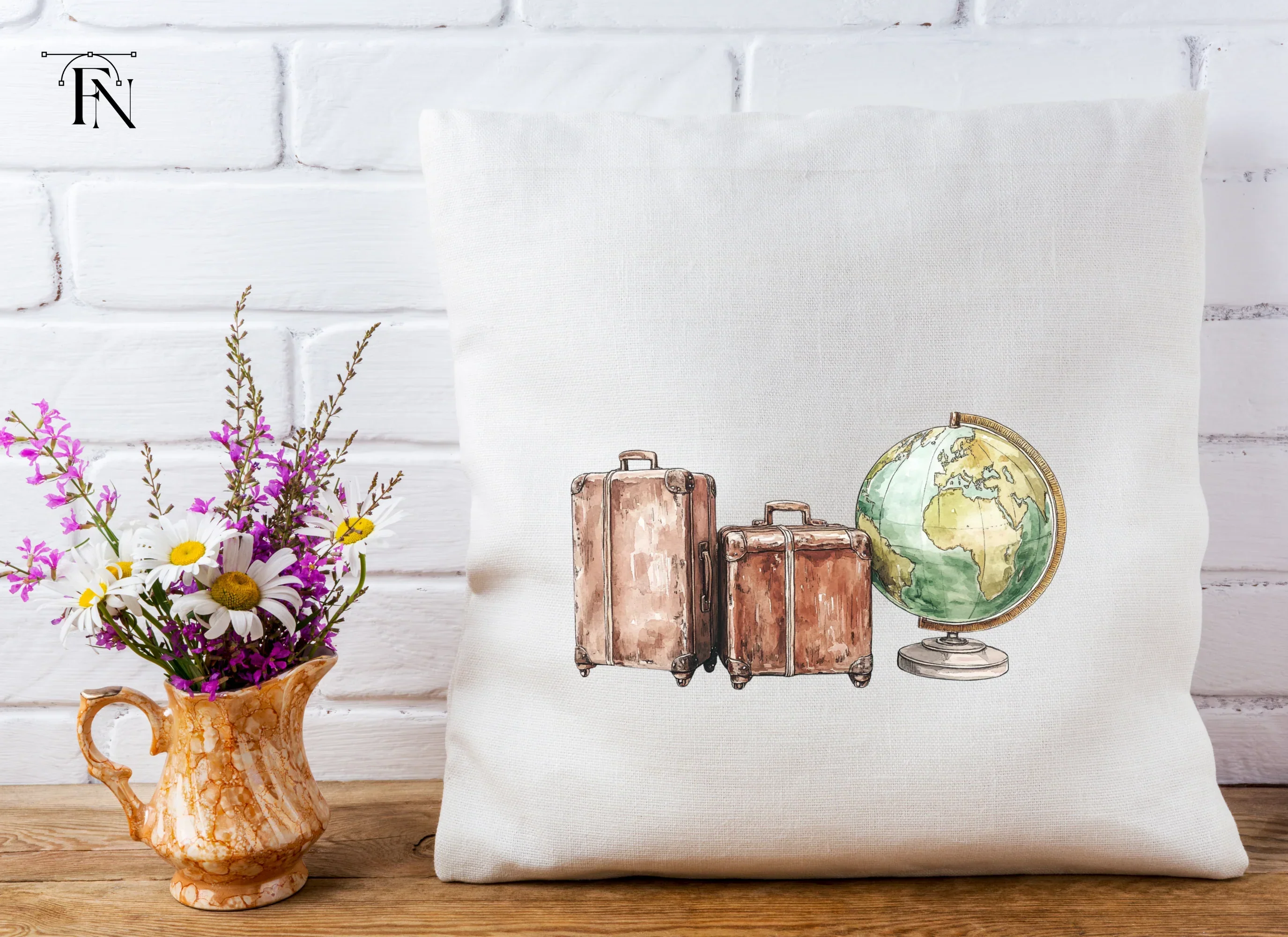 Vintage Travel Globes Clipart Bundle - Image 5