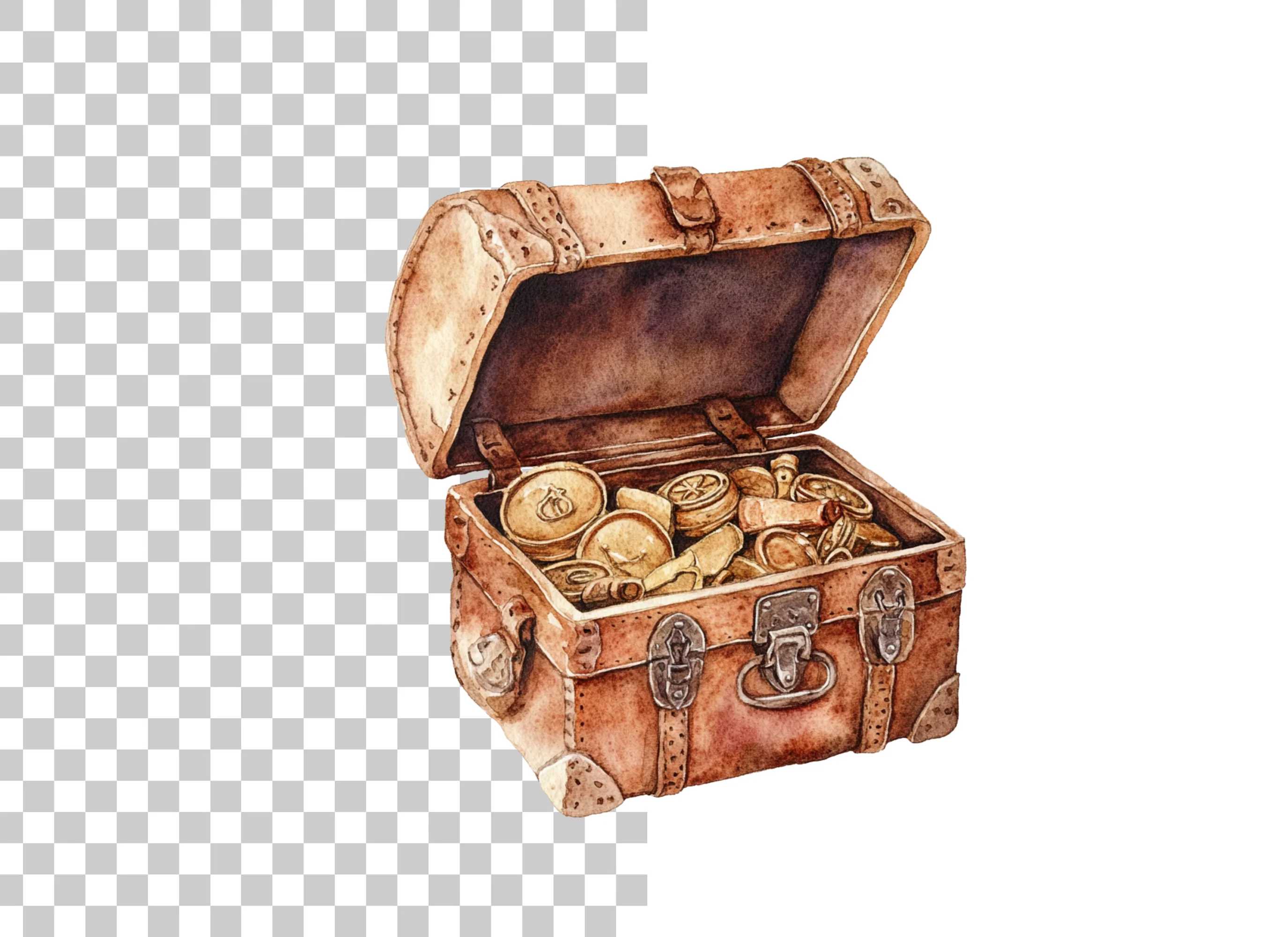 Vintage Treasure Chest Clipart Bundle - Image 2