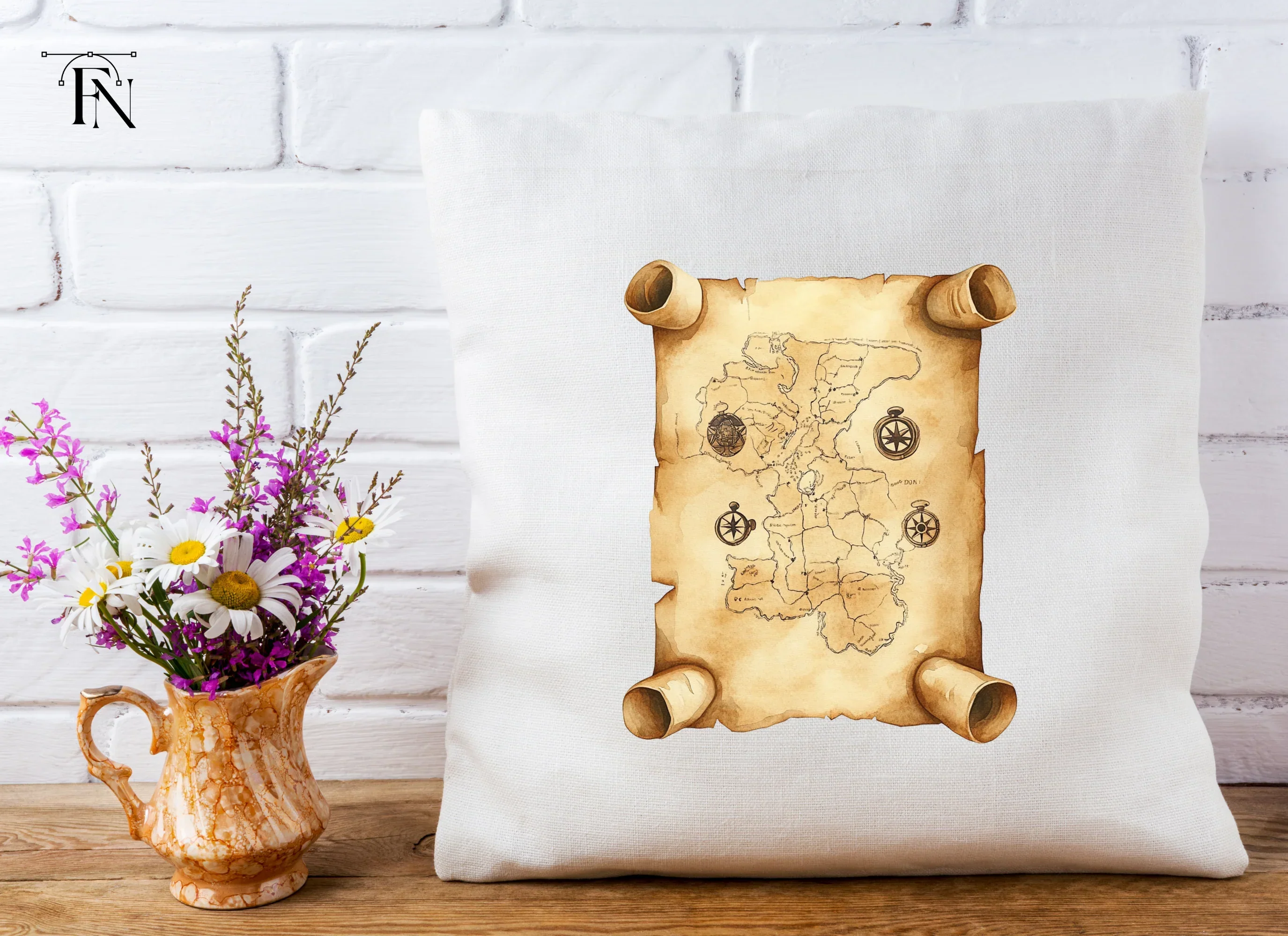 Vintage Treasure Map Clipart Bundle - Image 4
