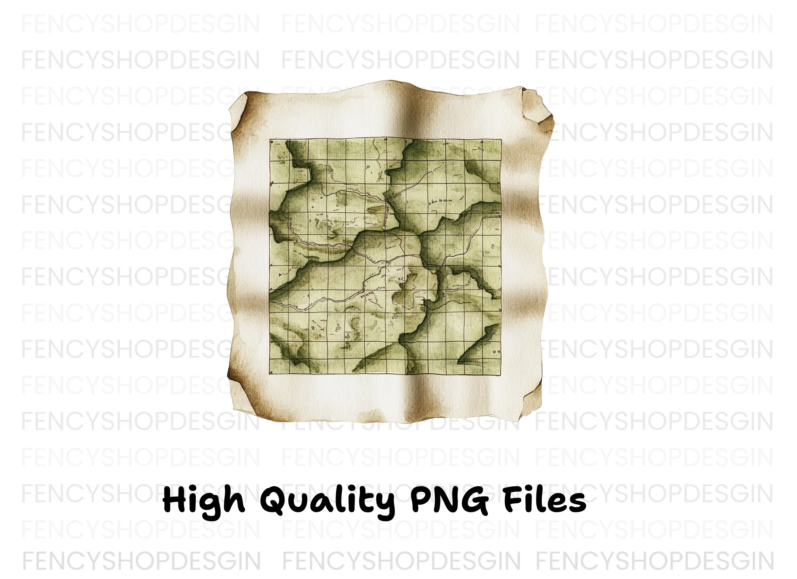 Vintage Treasure Map Clipart Bundle - Image 3