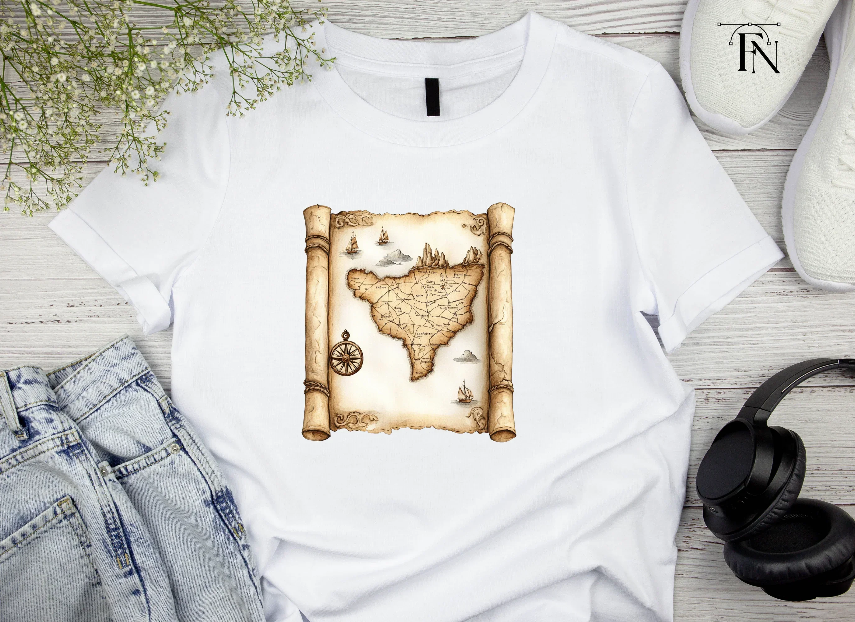 Vintage Treasure Map Clipart Bundle - Image 5
