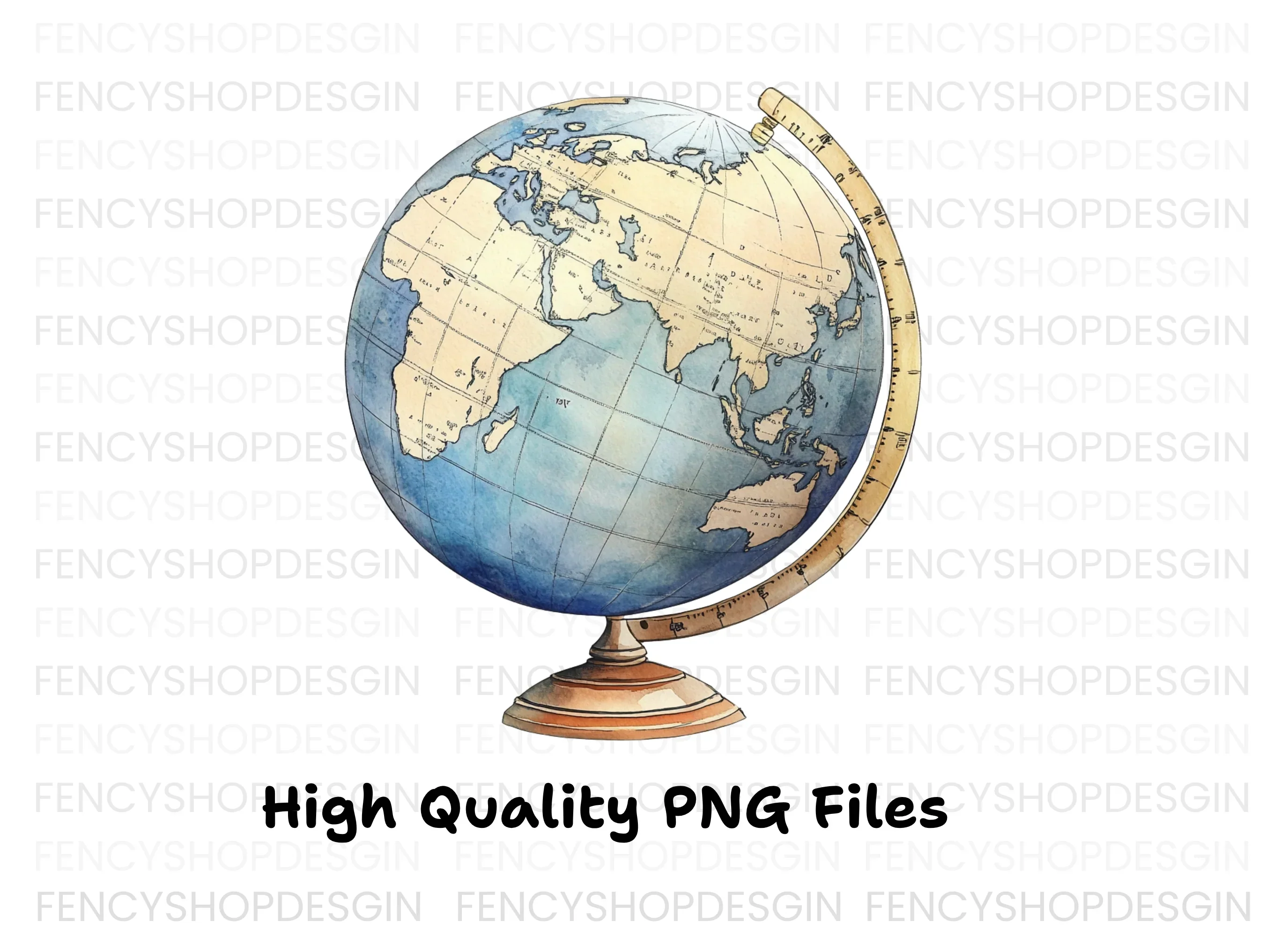 Vintage World Globe Clipart Bundle - Image 3