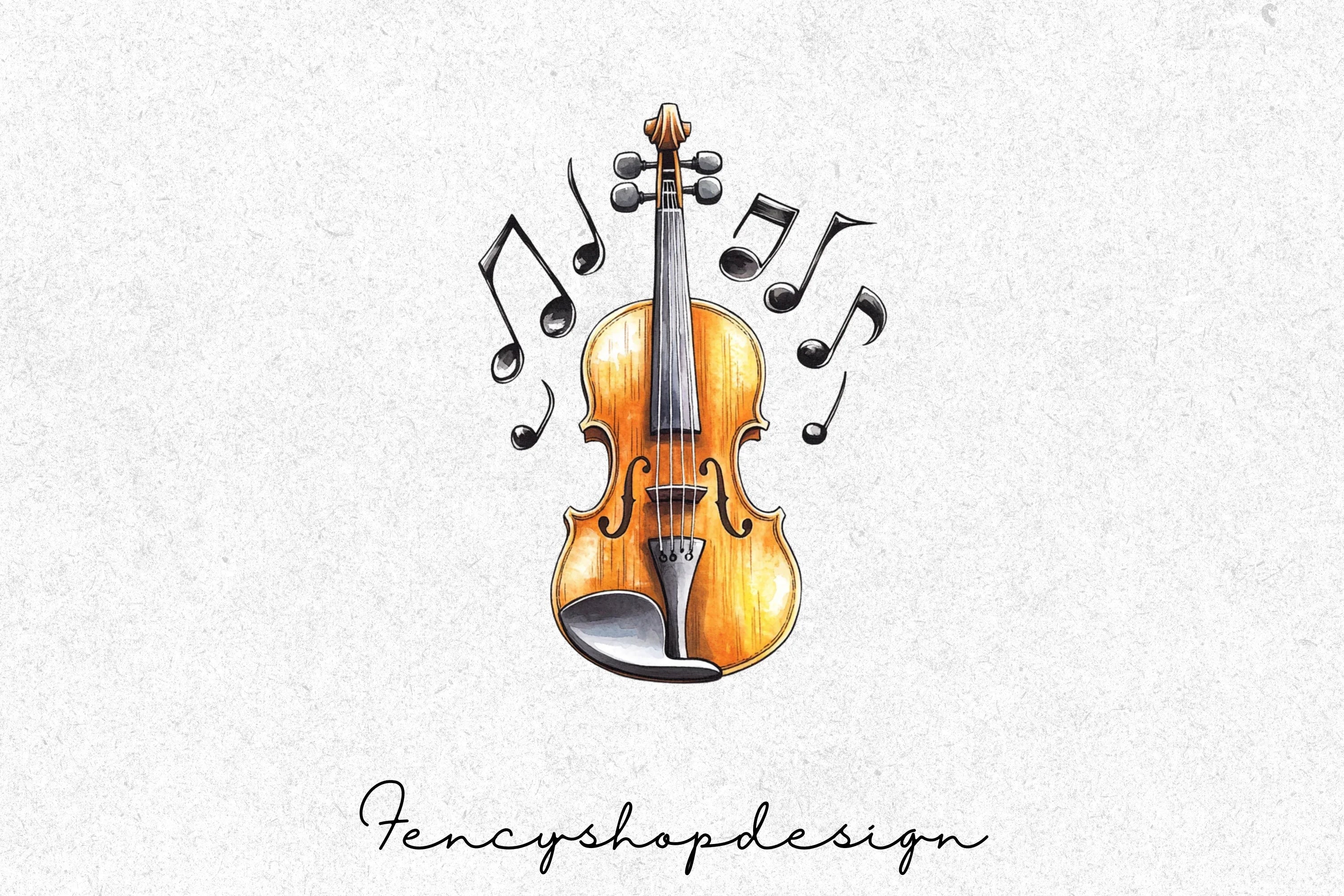Violin Music Notes Clipart Bundle - Image 3