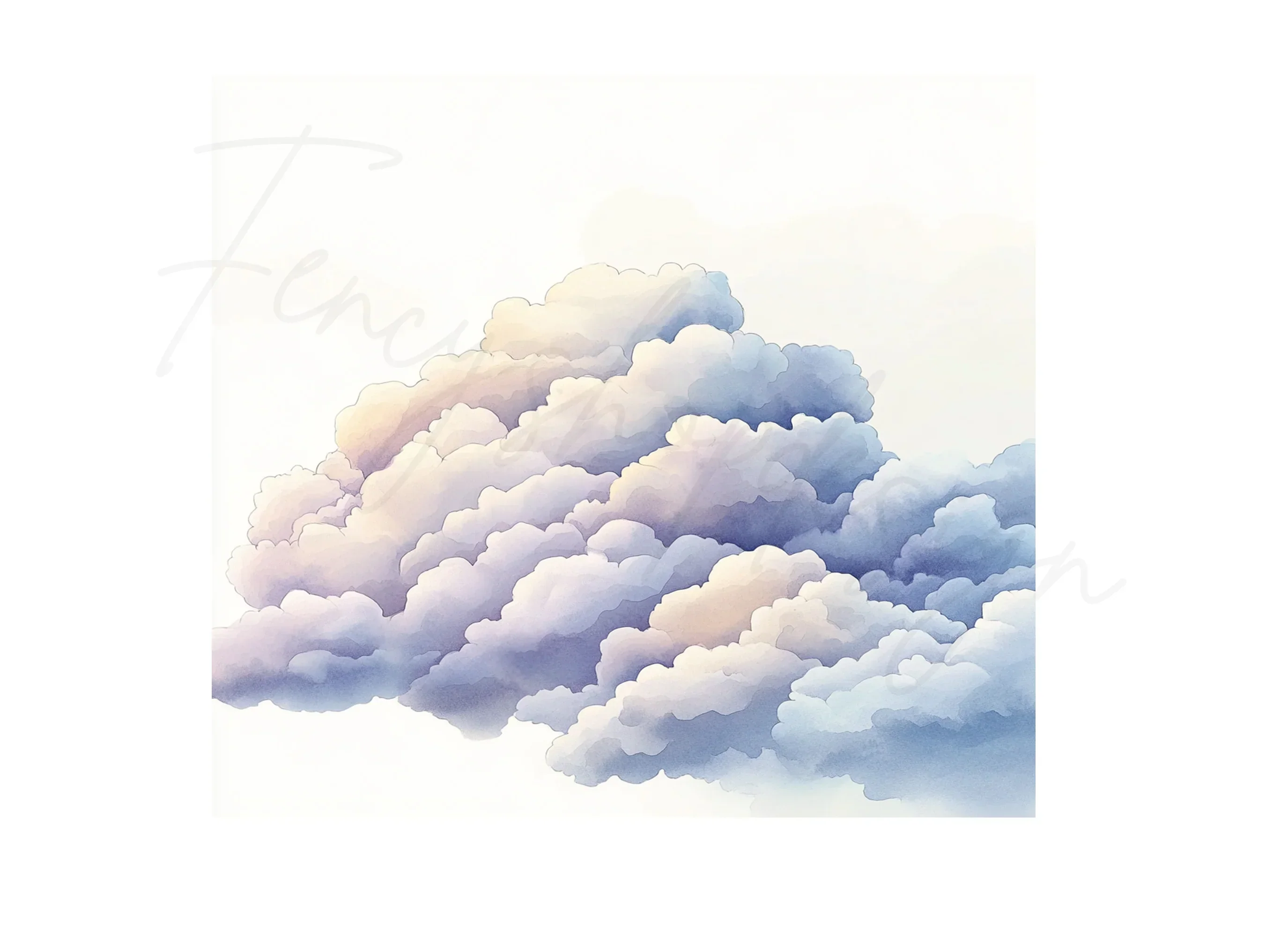 Volumetric Cloud Illustrations Clipart Bundle - Image 3