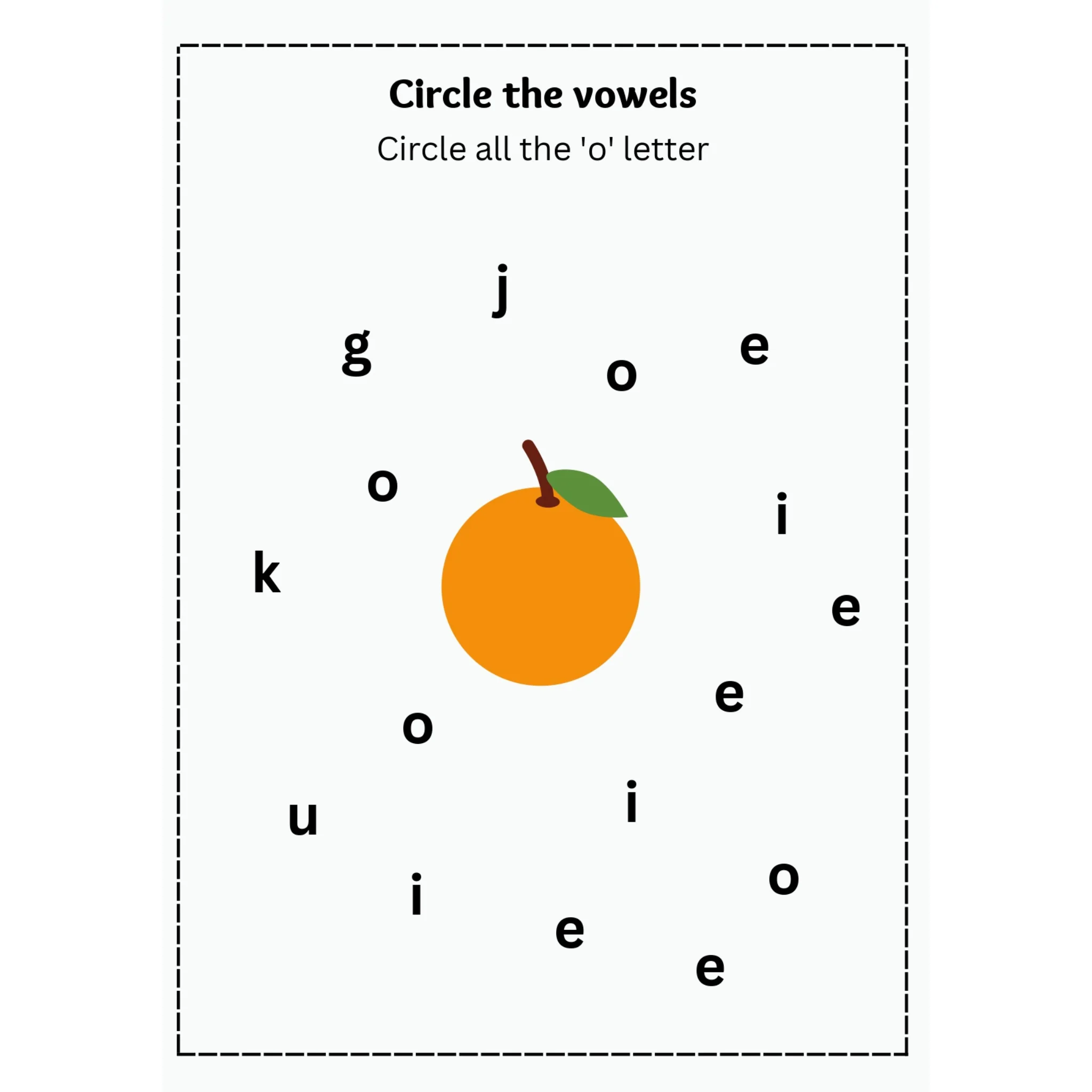 Vowel Letter Recognition Worksheets - Image 4