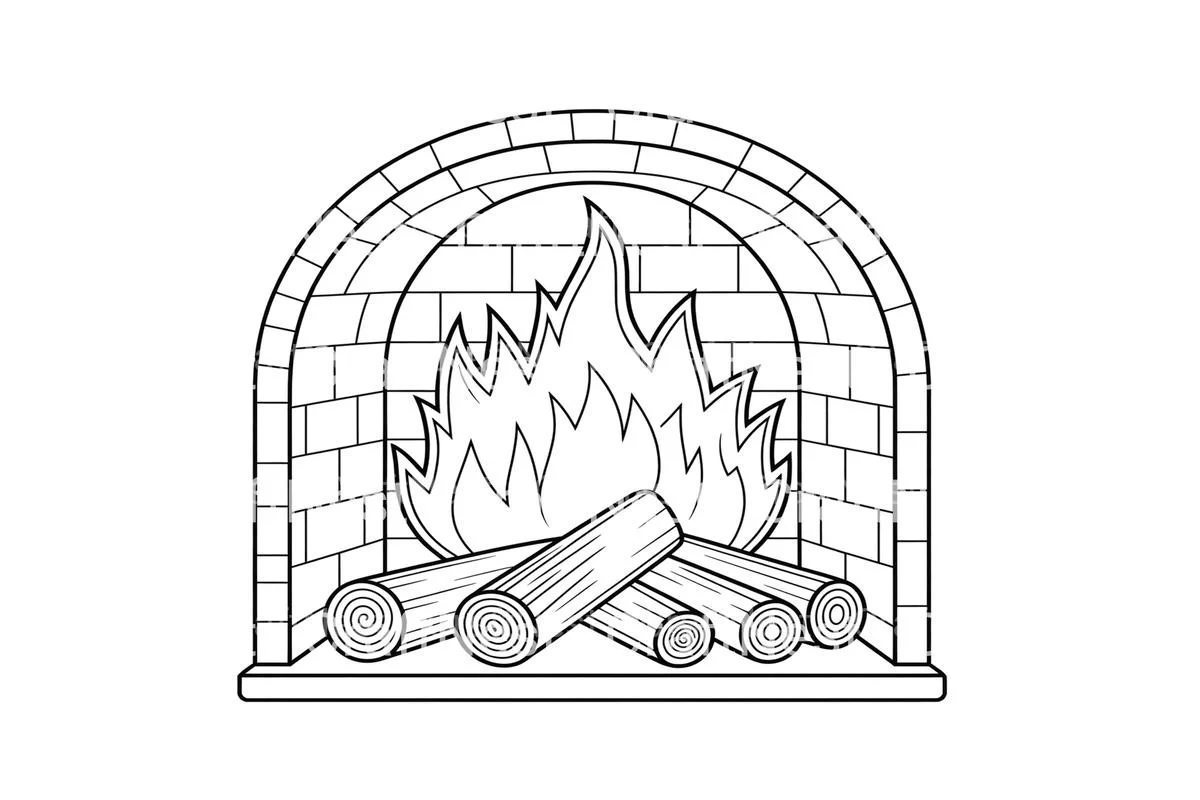 Warm Fireplace Coloring Books - Image 4