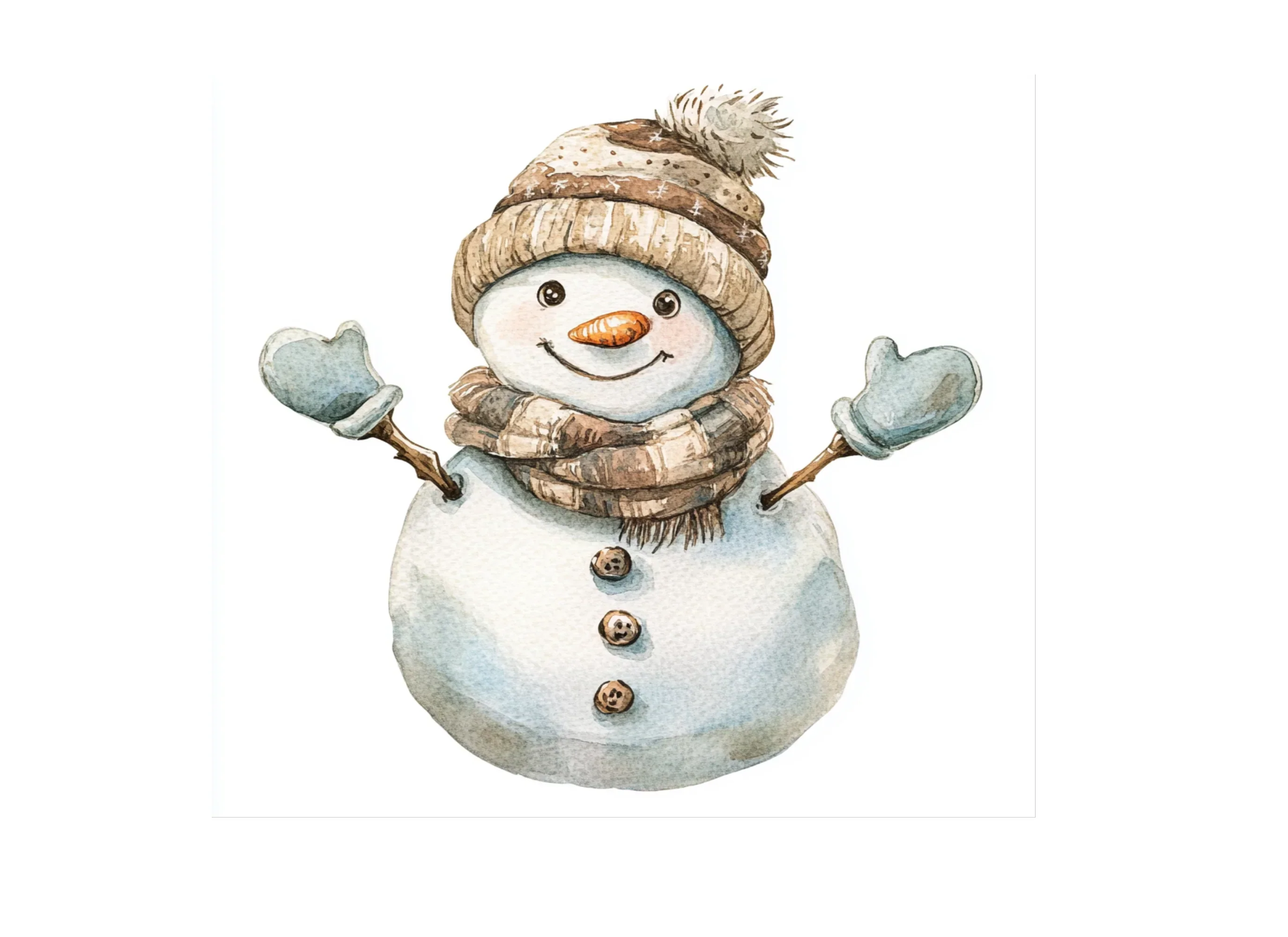 Warm Toned Snowman Clipart Bundle - Image 2
