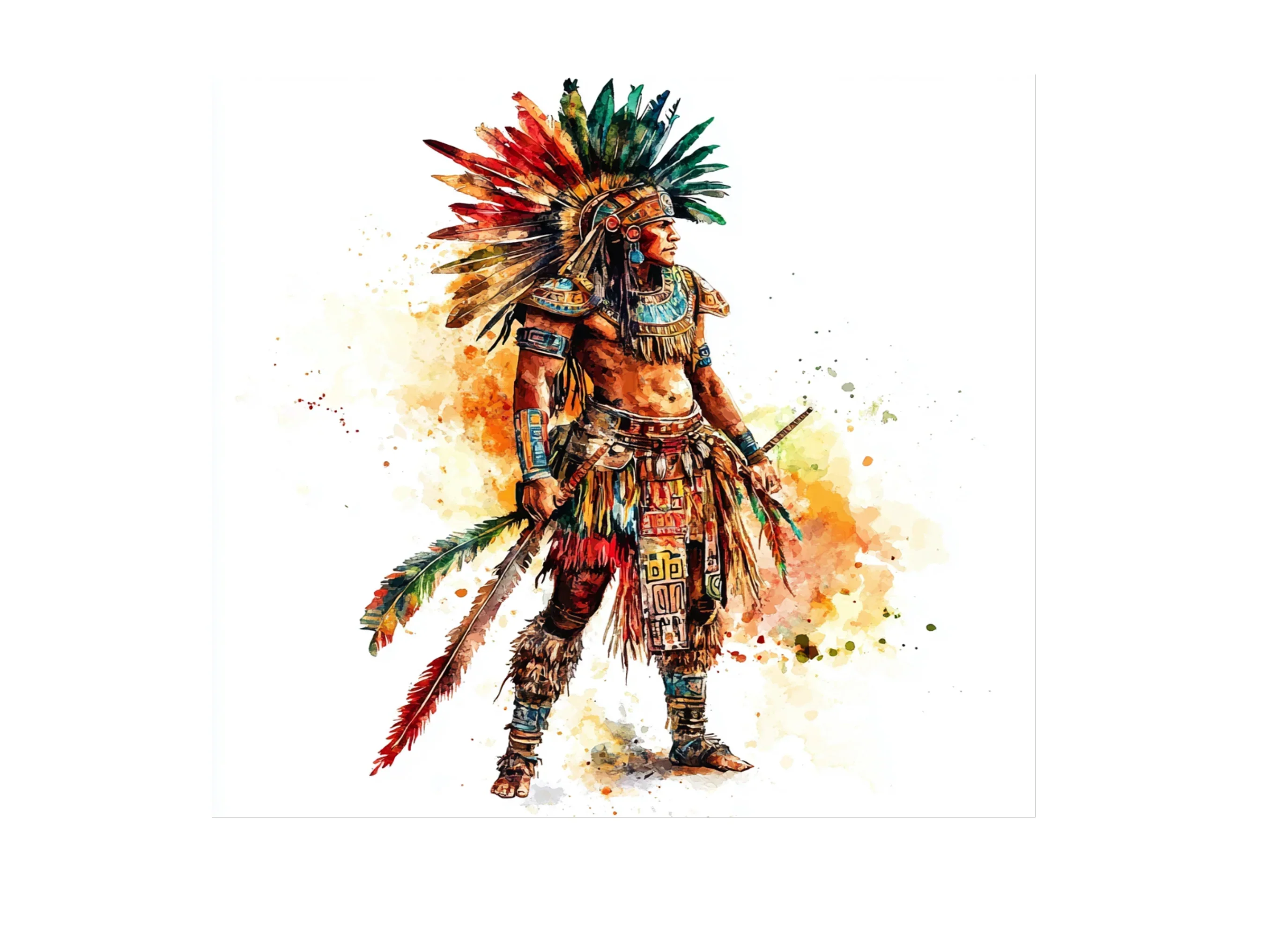 Warrior Feather Headdress Clipart Bundle - Image 3