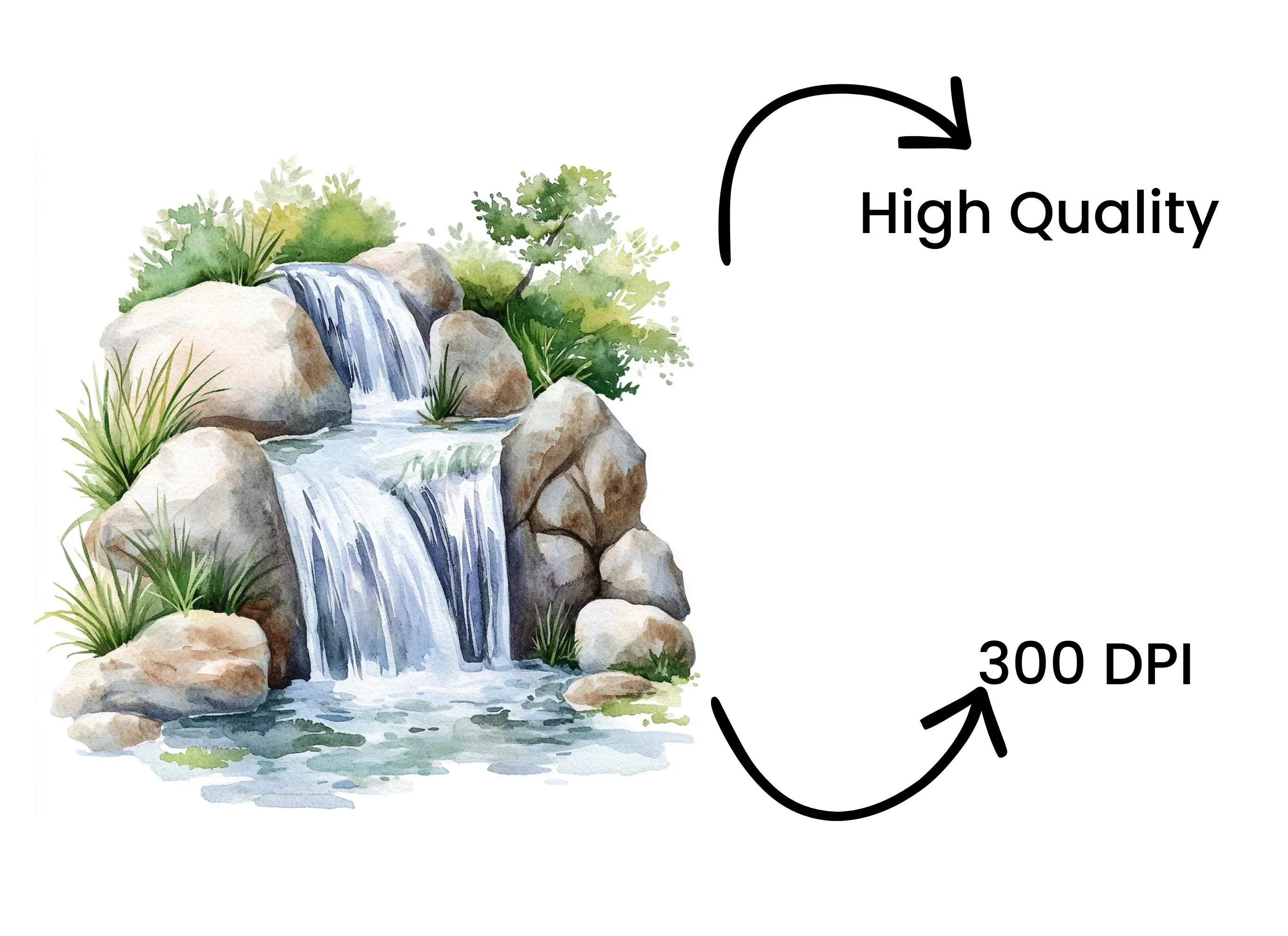 Waterfall Clipart Bundle - Image 4