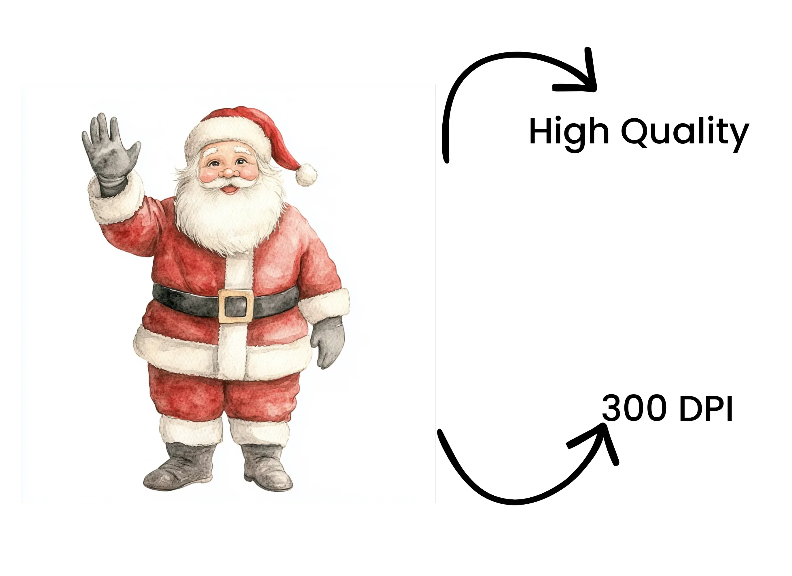 Waving Santa Claus Clipart Bundle - Image 4