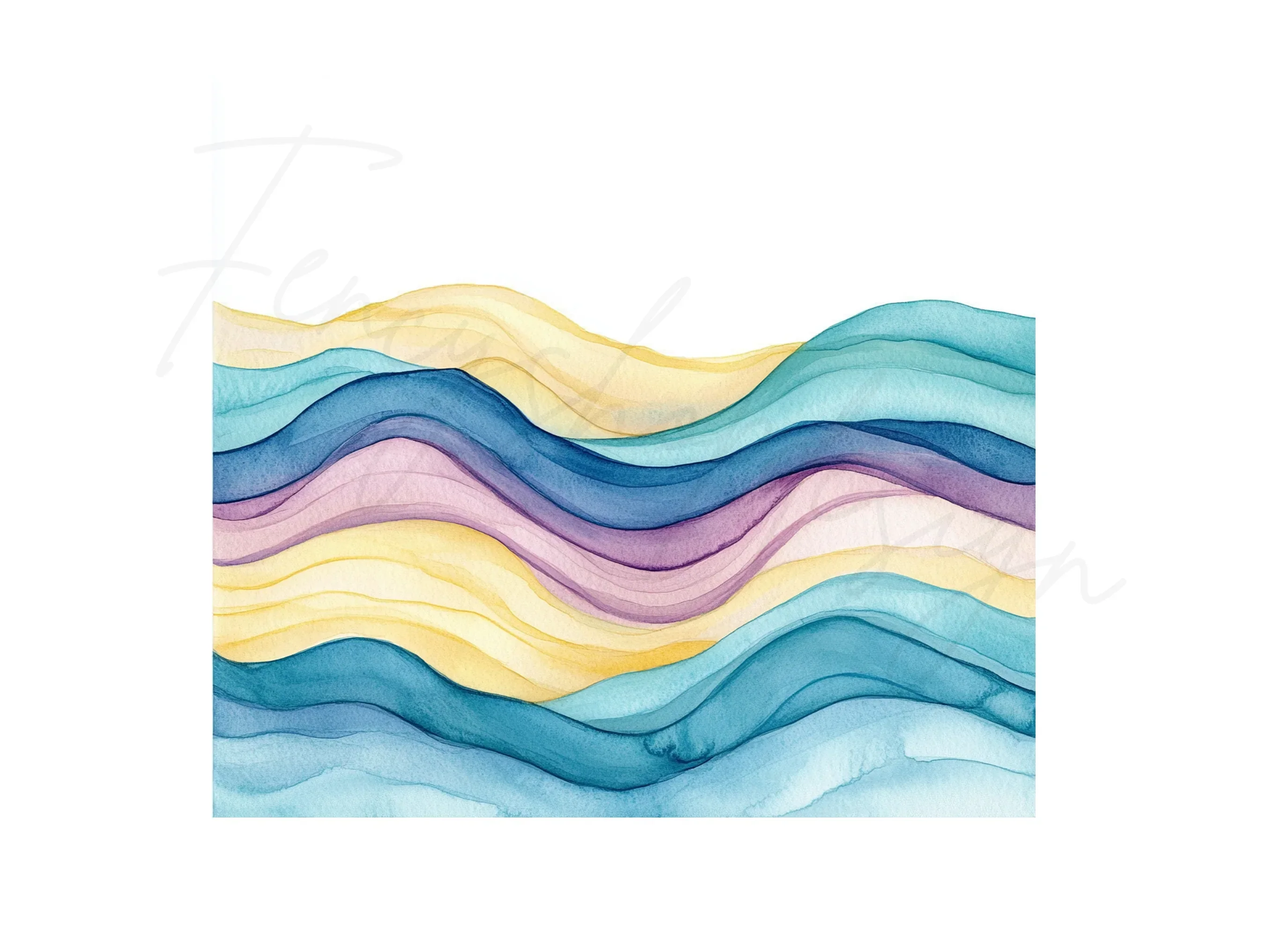 Wavy Lines Backgrounds Clipart Bundle - Image 2