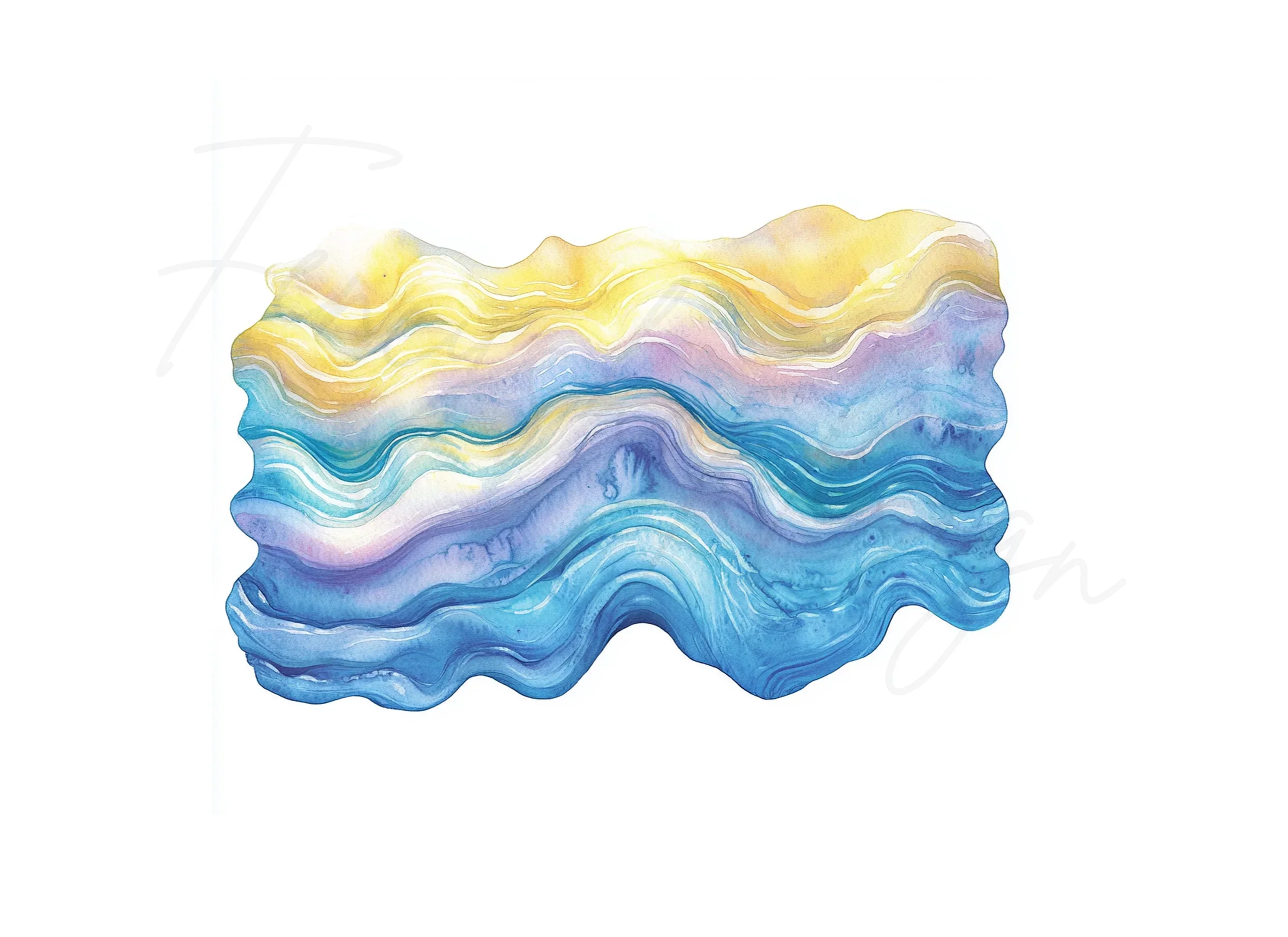 Wavy Lines Backgrounds Clipart Bundle - Image 3