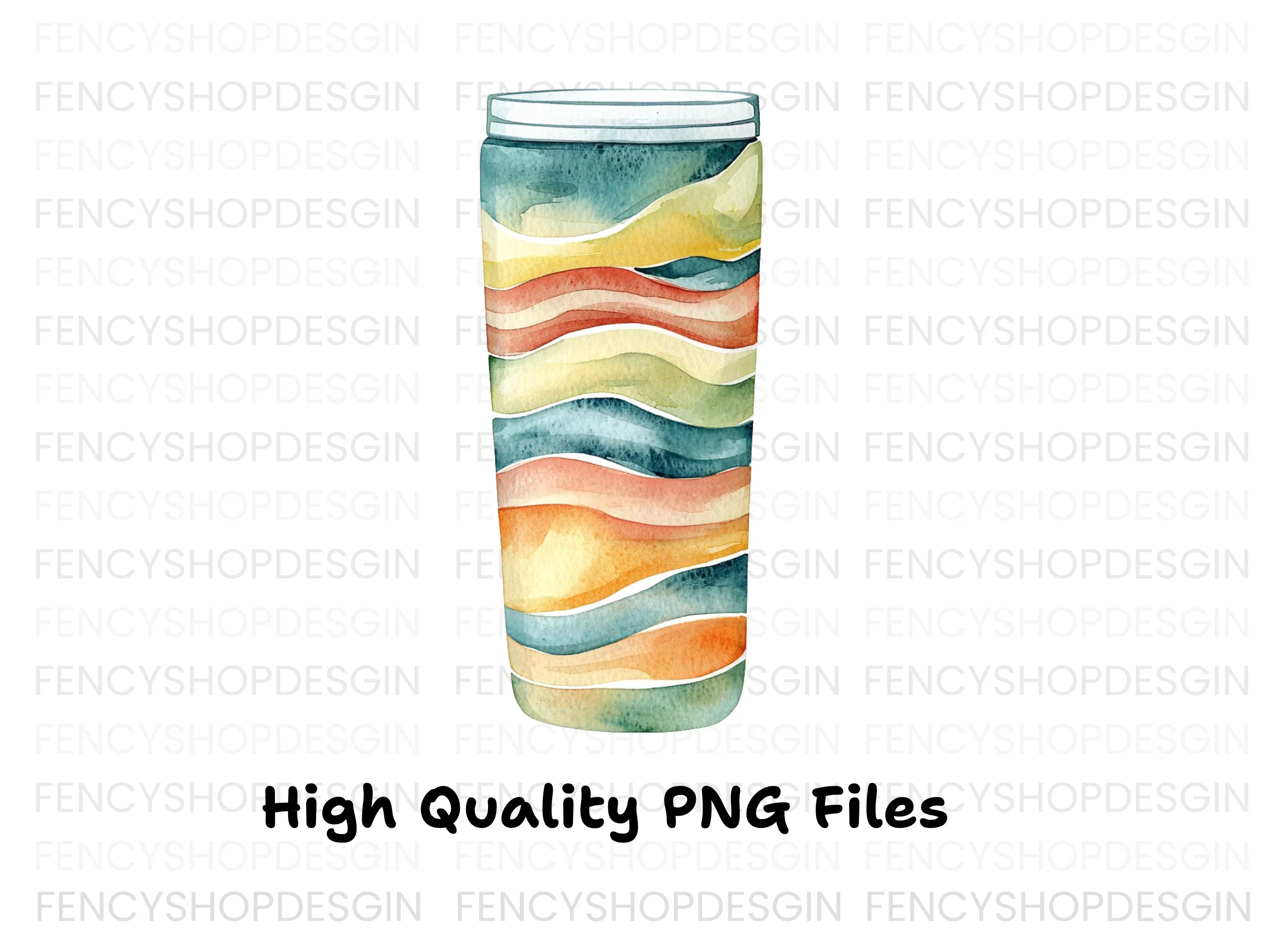 Wavy Tumbler Clipart Bundle - Image 3