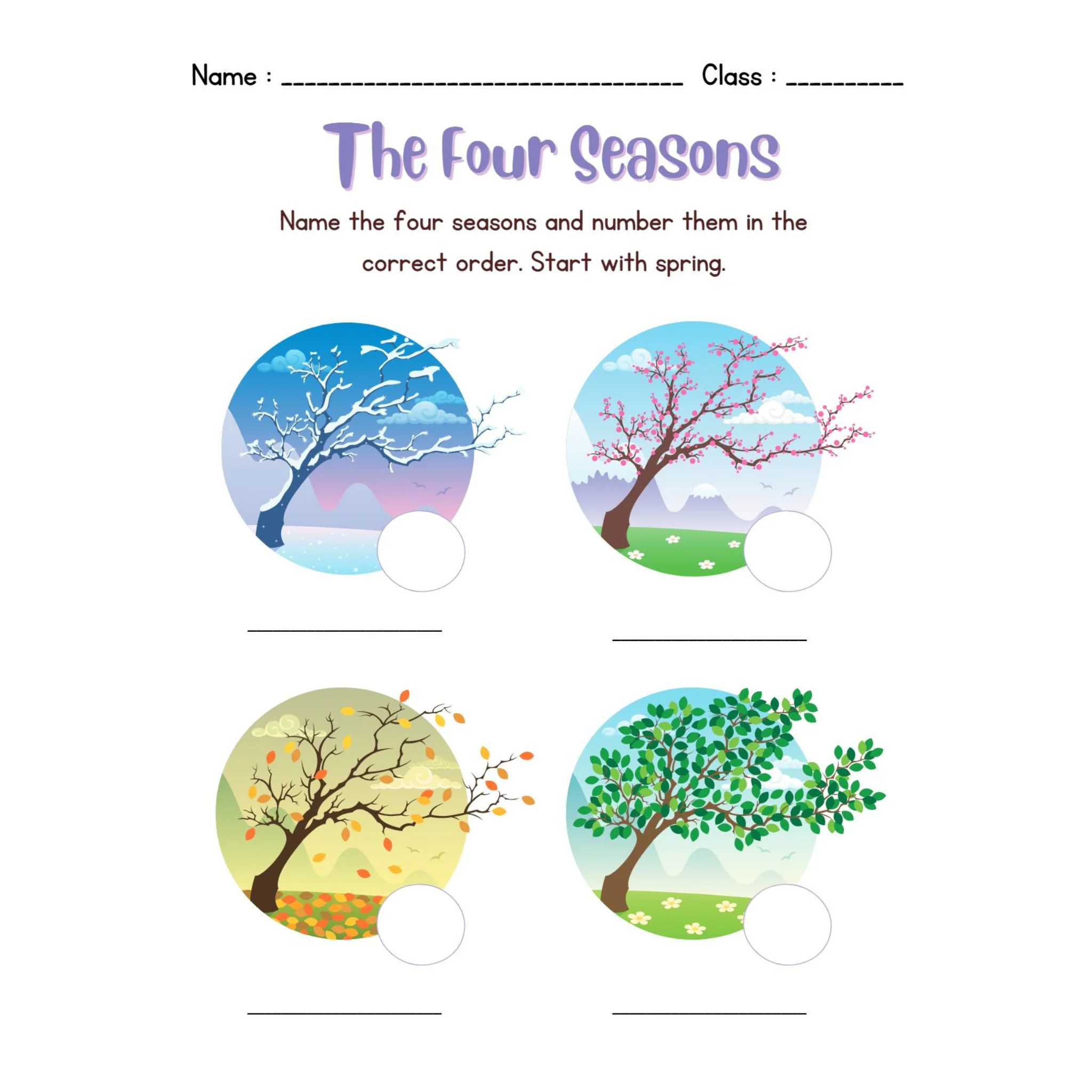 Weather Temperature Seasons Vocabulary Worksheets - Image 4