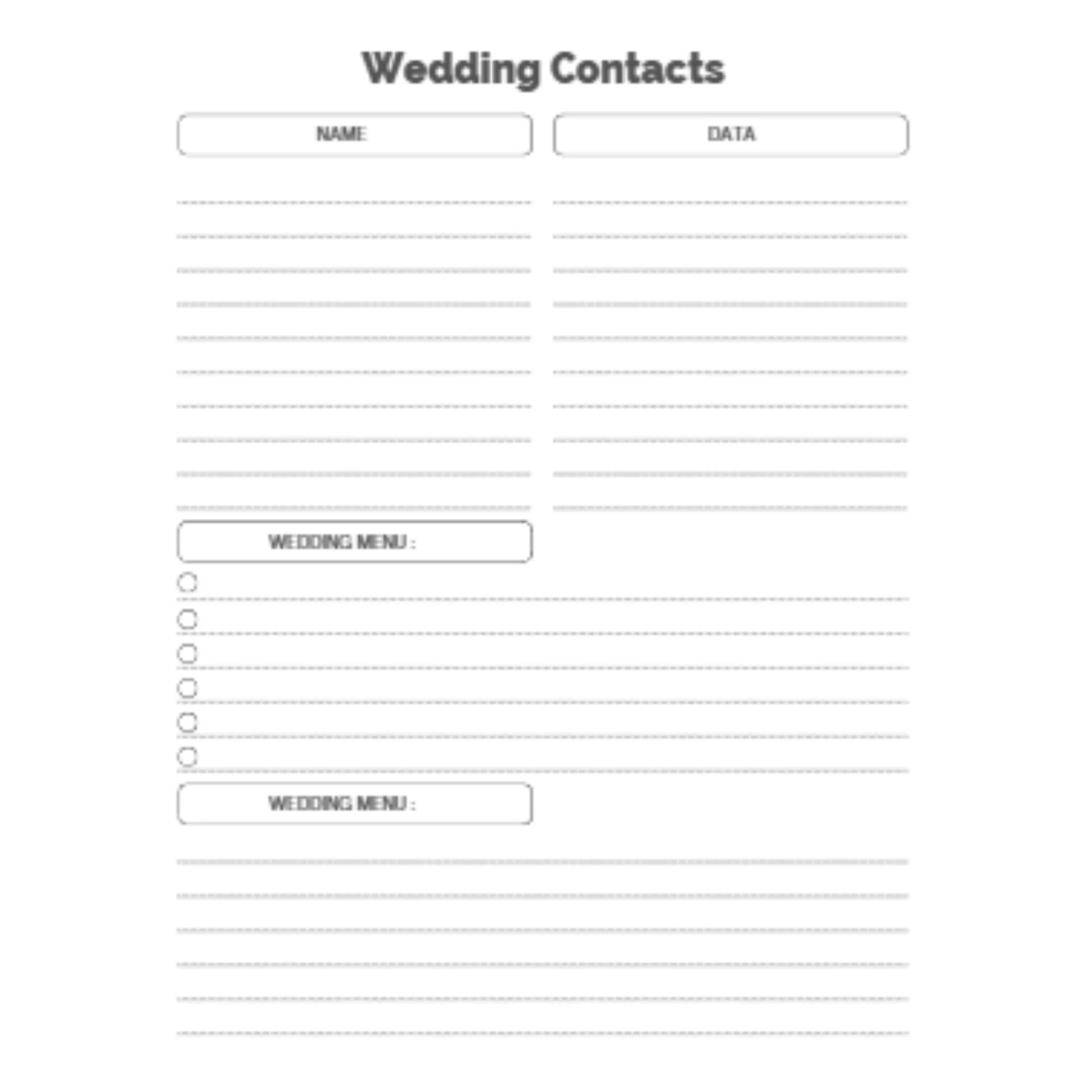 Wedding Contacts Bundle
