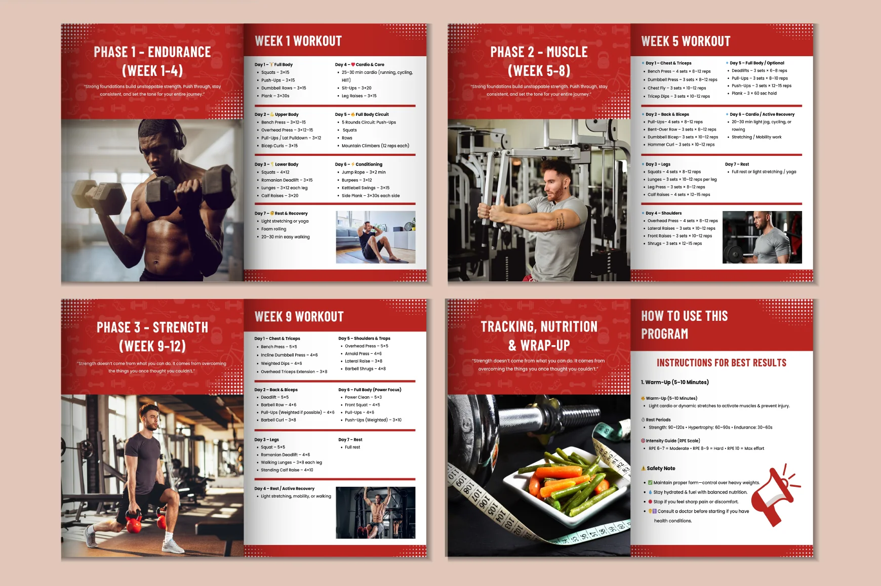 Week Men's Fitness Program Guide - Image 2
