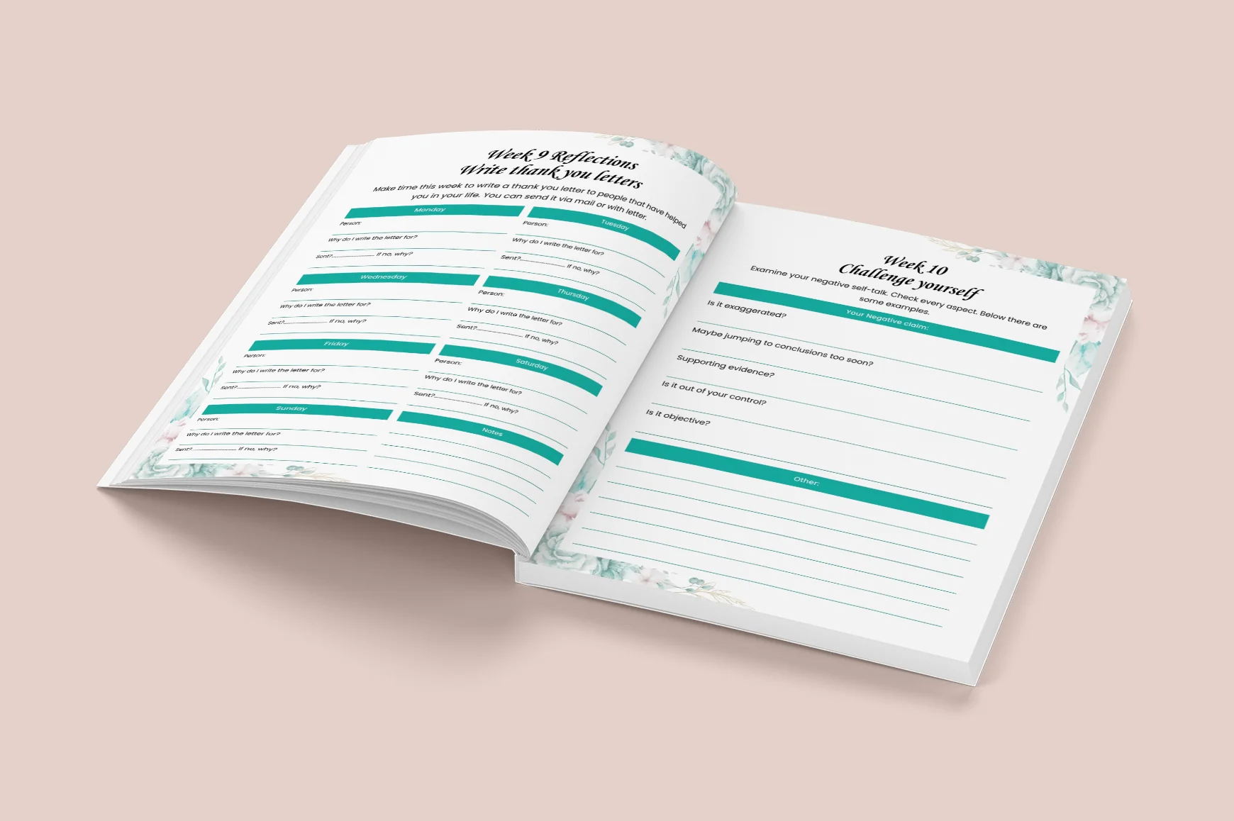 Week Mindset Transformation Journal for Women - Image 3