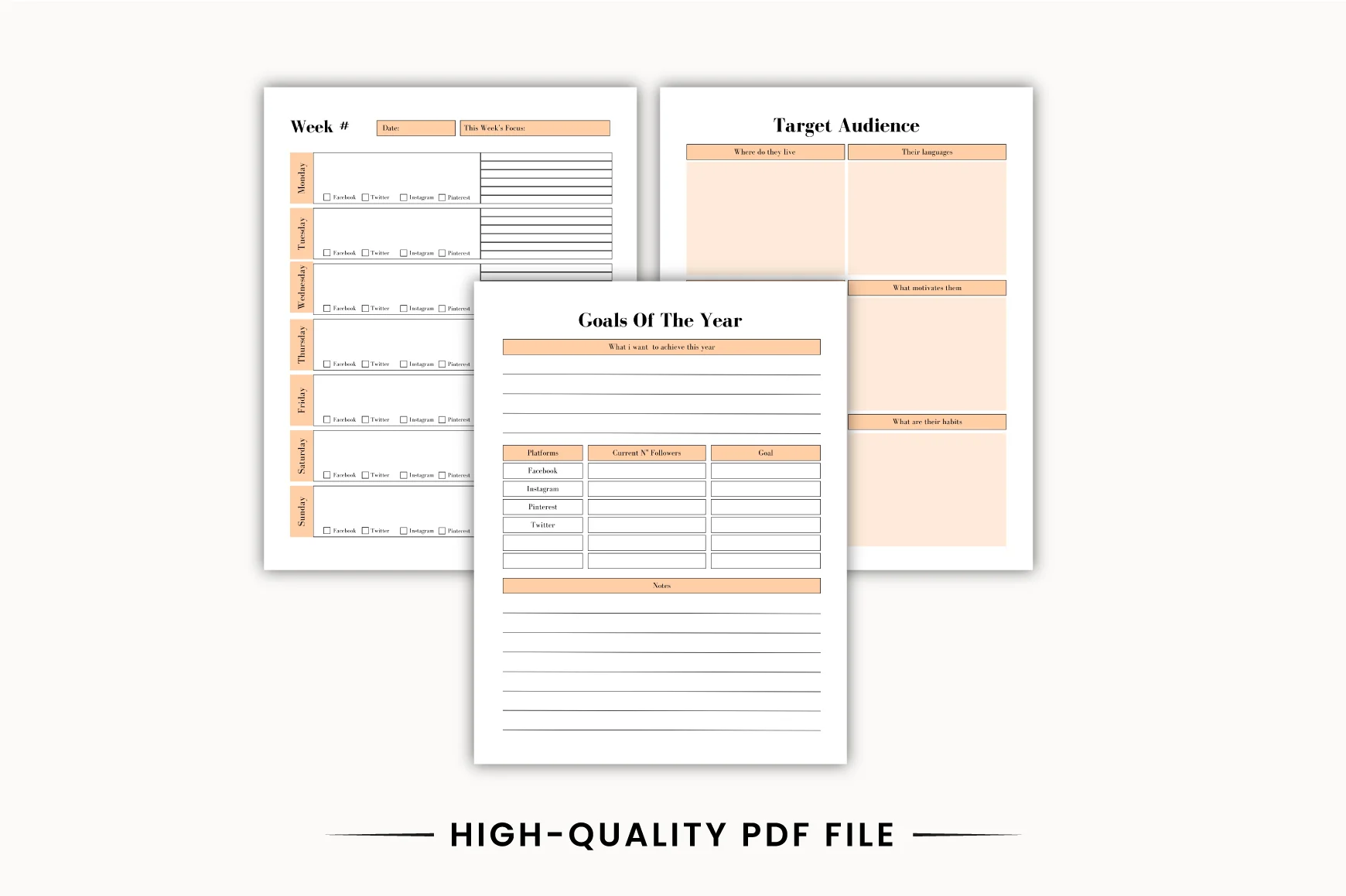Week Social Media Content Planner - Image 2