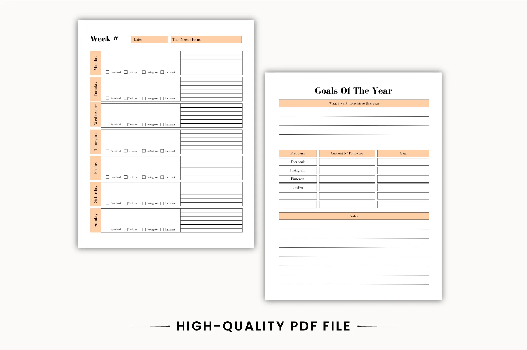 Week Social Media Content Planner - Image 3