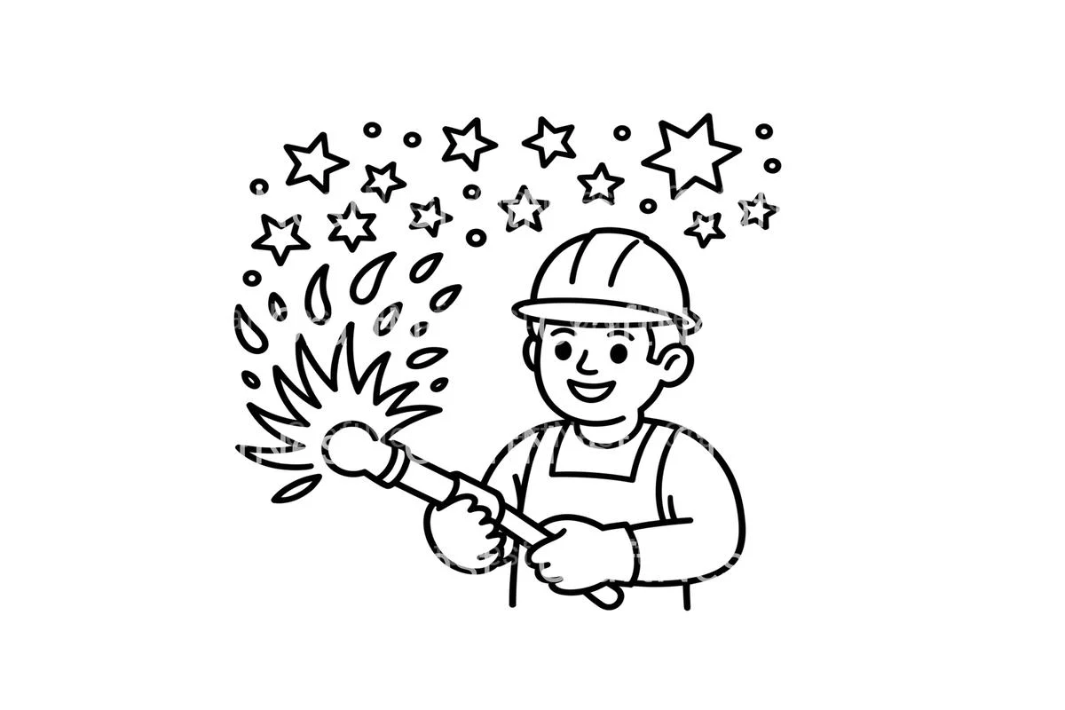 Welder at WorkPage for Kids Coloring Books - Image 2
