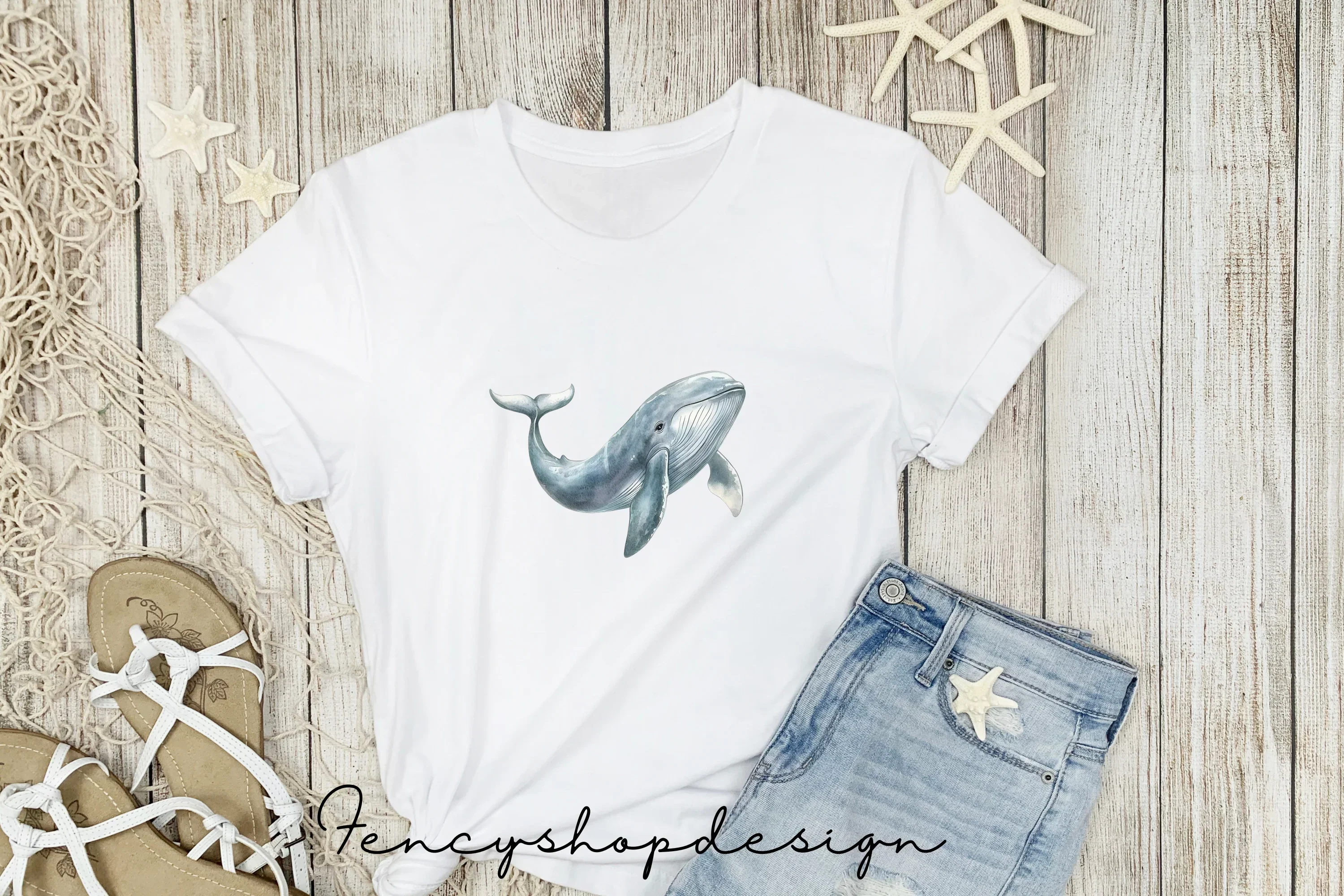 Whale and Dolphin Clipart Bundle - Image 4