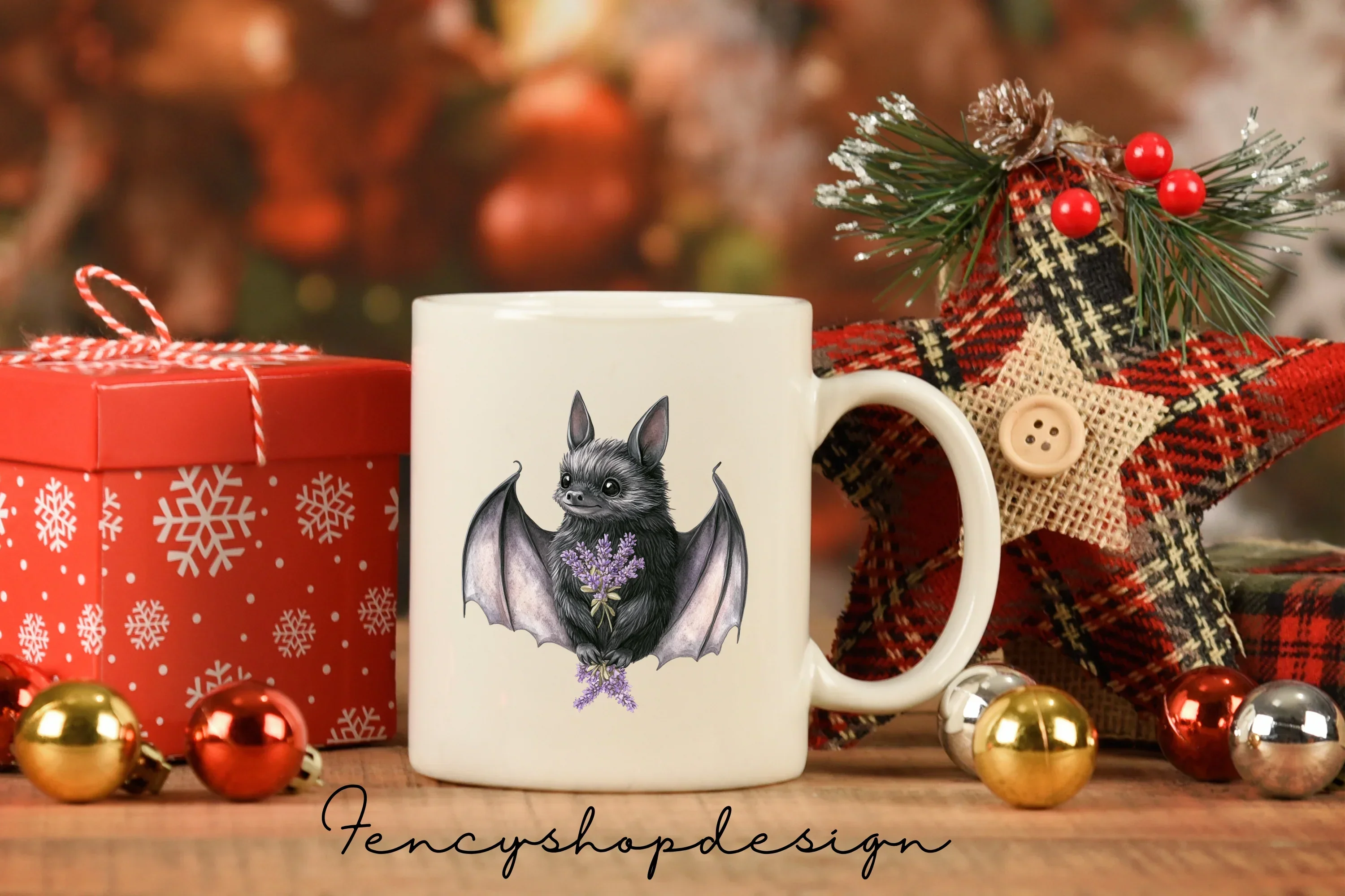 Whimsical Bat Floral Accents Clipart Bundle - Image 4